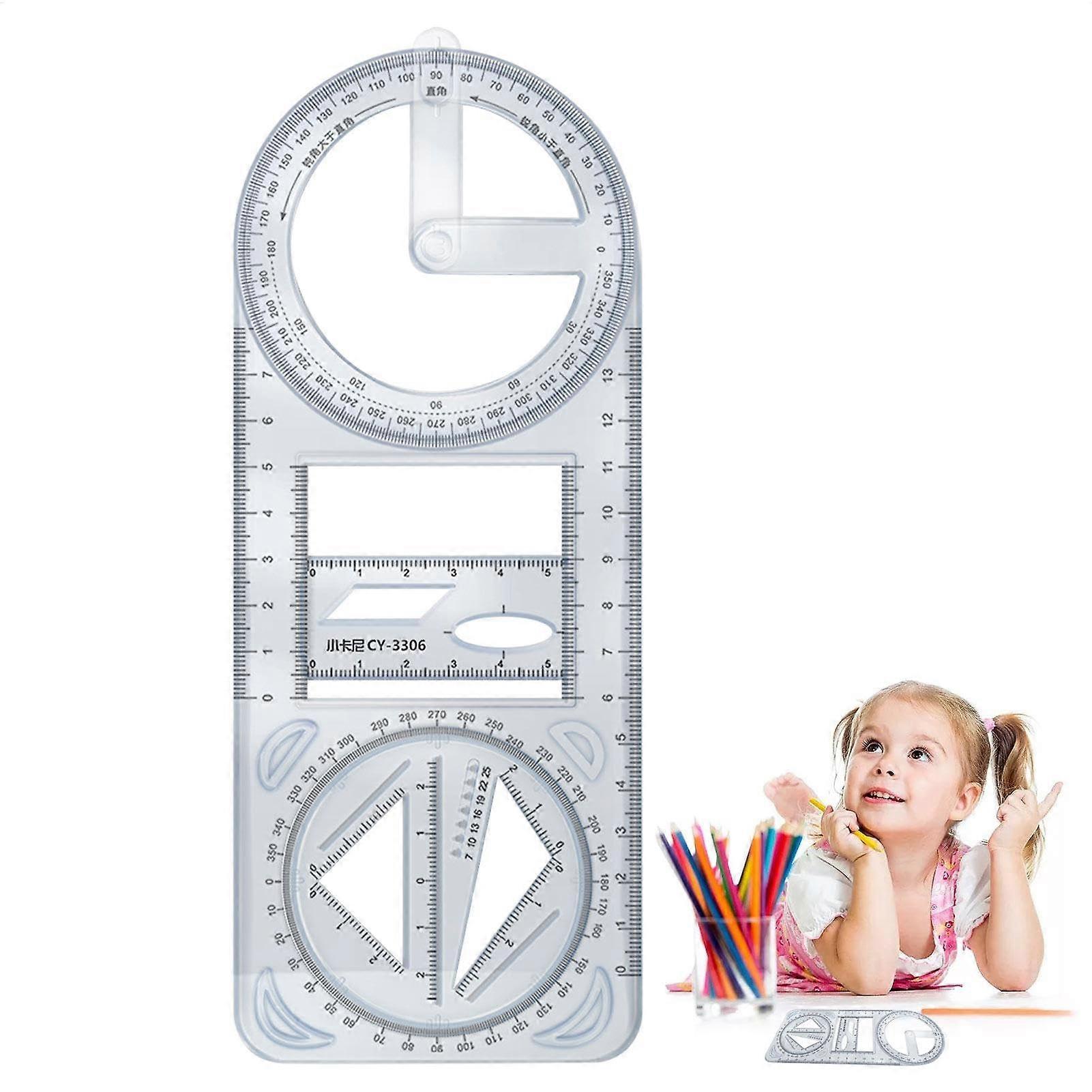 MATH GEOMETRY LINEAL DRAW LEARNLINE MATH, Reusable Measuring Tool, Drawing Line, Flexible Signs