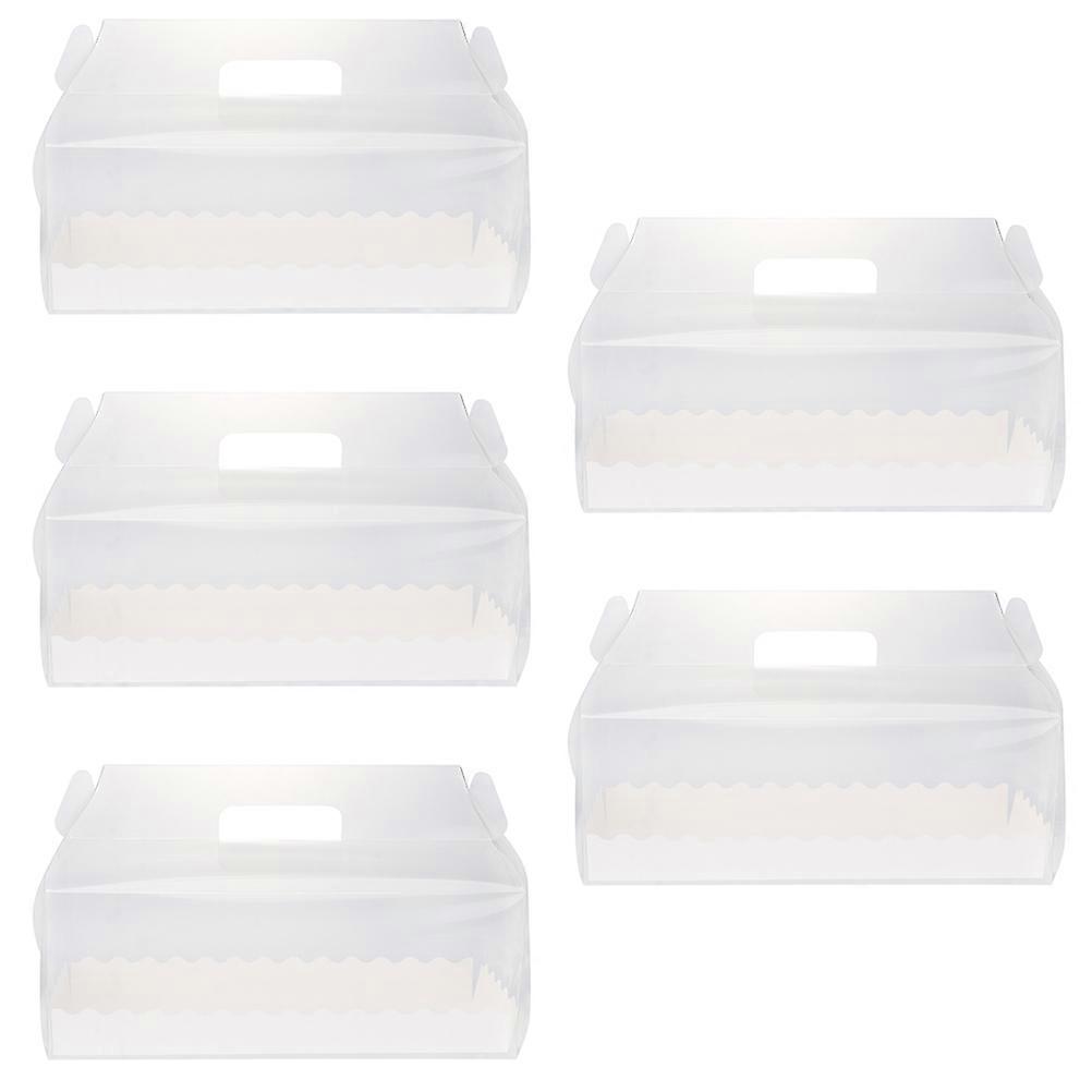 Cake Box Roll Cake Boxes Bakery Products Storage Rectangular Simple Design 27 5X11X10cm PET 5Pack