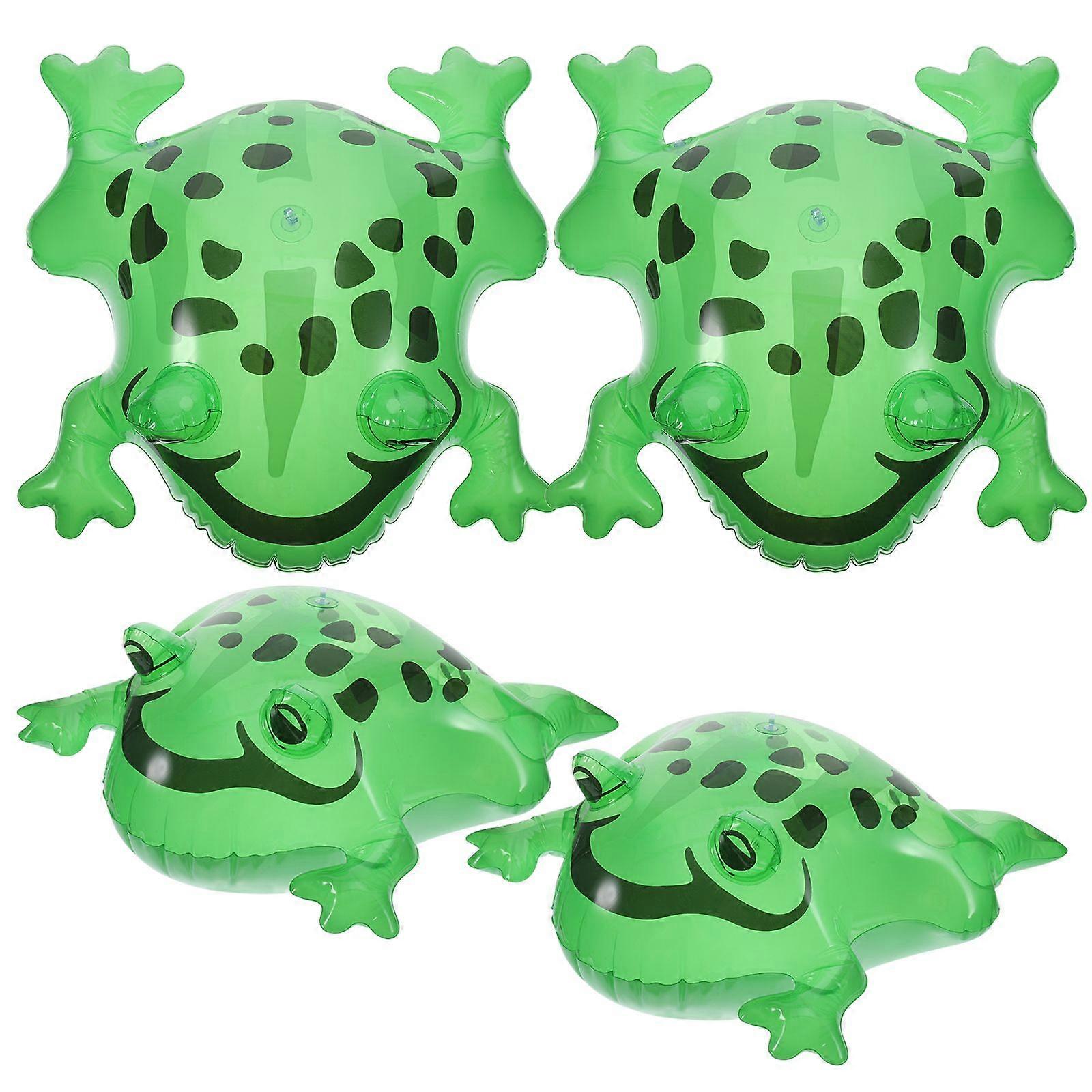 4 Set Of Inflatable Lighted Bounce Frogs Toy Inflatable Frog Bounce Toy Pool Party Decoration Frog Balloons With Light