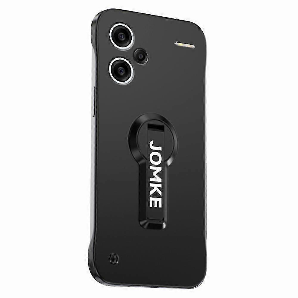 Hard PC Frameless Baking Paint Kickstand Phone Cover for Compatible with Xiaomi Redmi Note 13 Pro 5G - Pink