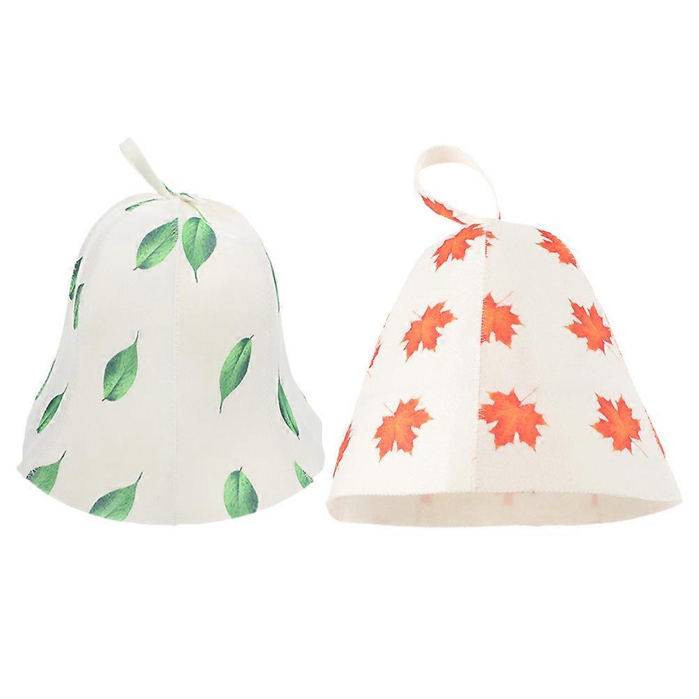 قبعة ساونا للاستحمام ورأى قبعات الساونا تنفس حماية الشعر للنساء 25x25cm 2 قطعة