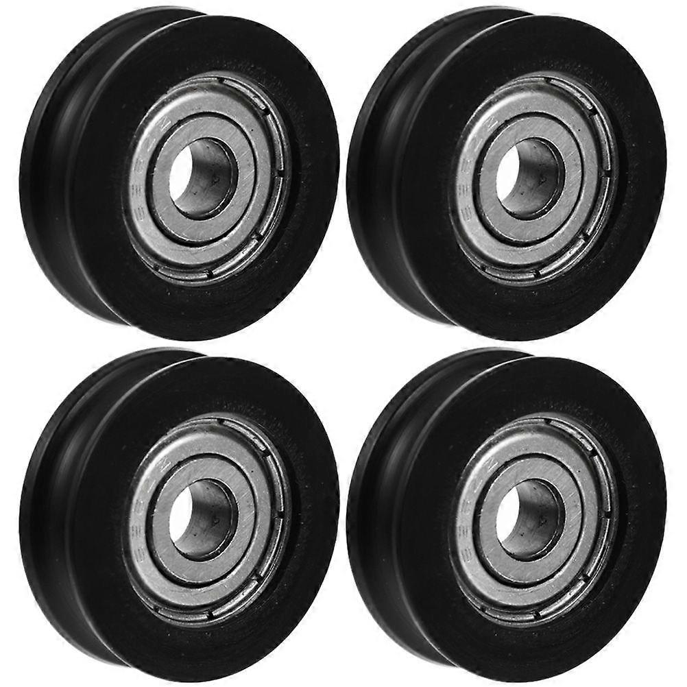 4pcs U-Groove Pulley Roller Guide U Type Wheel for Hardware Doors Windows