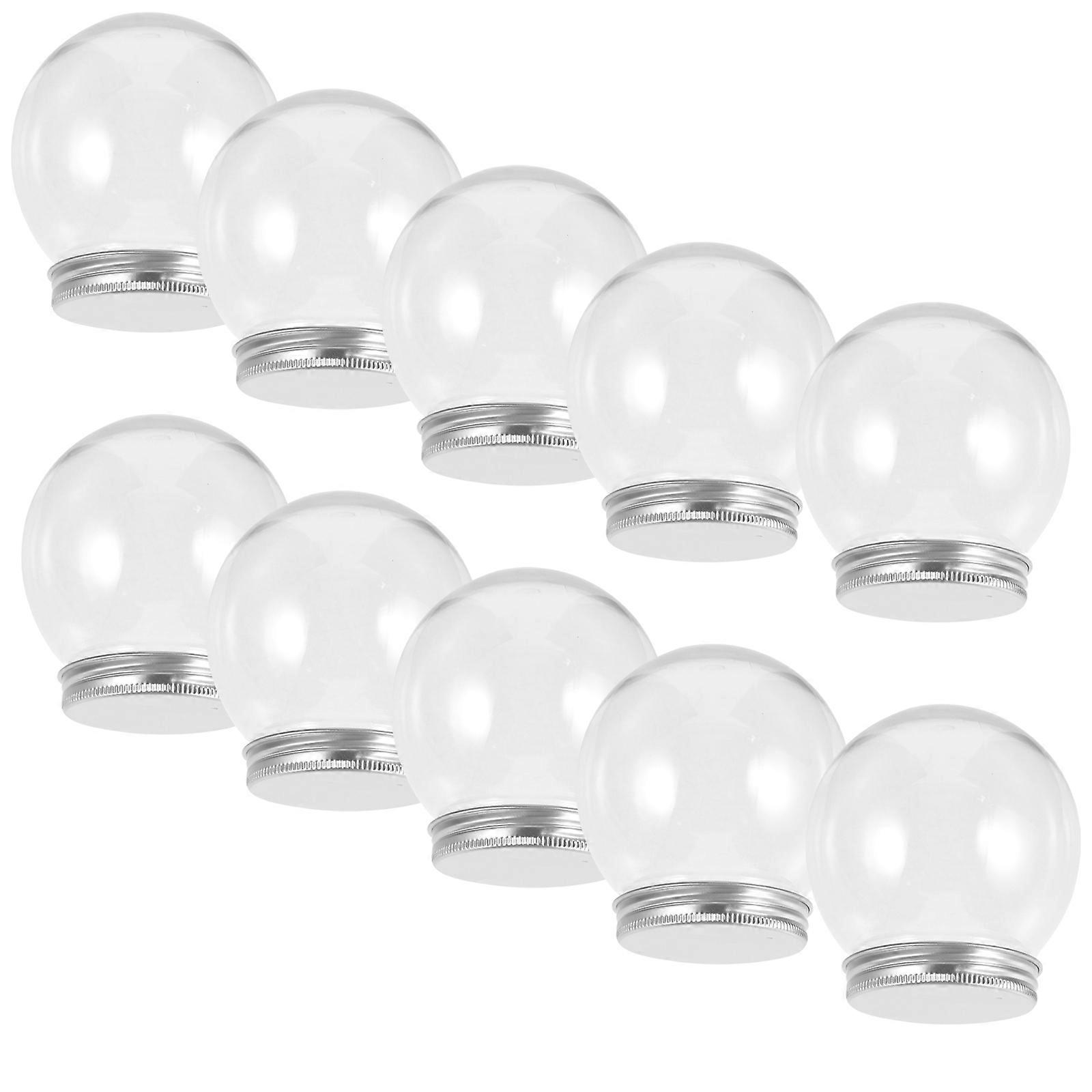Make Snow Globes Clear Plastic Ball Bottle Craft Making Hobbyists 10Pack