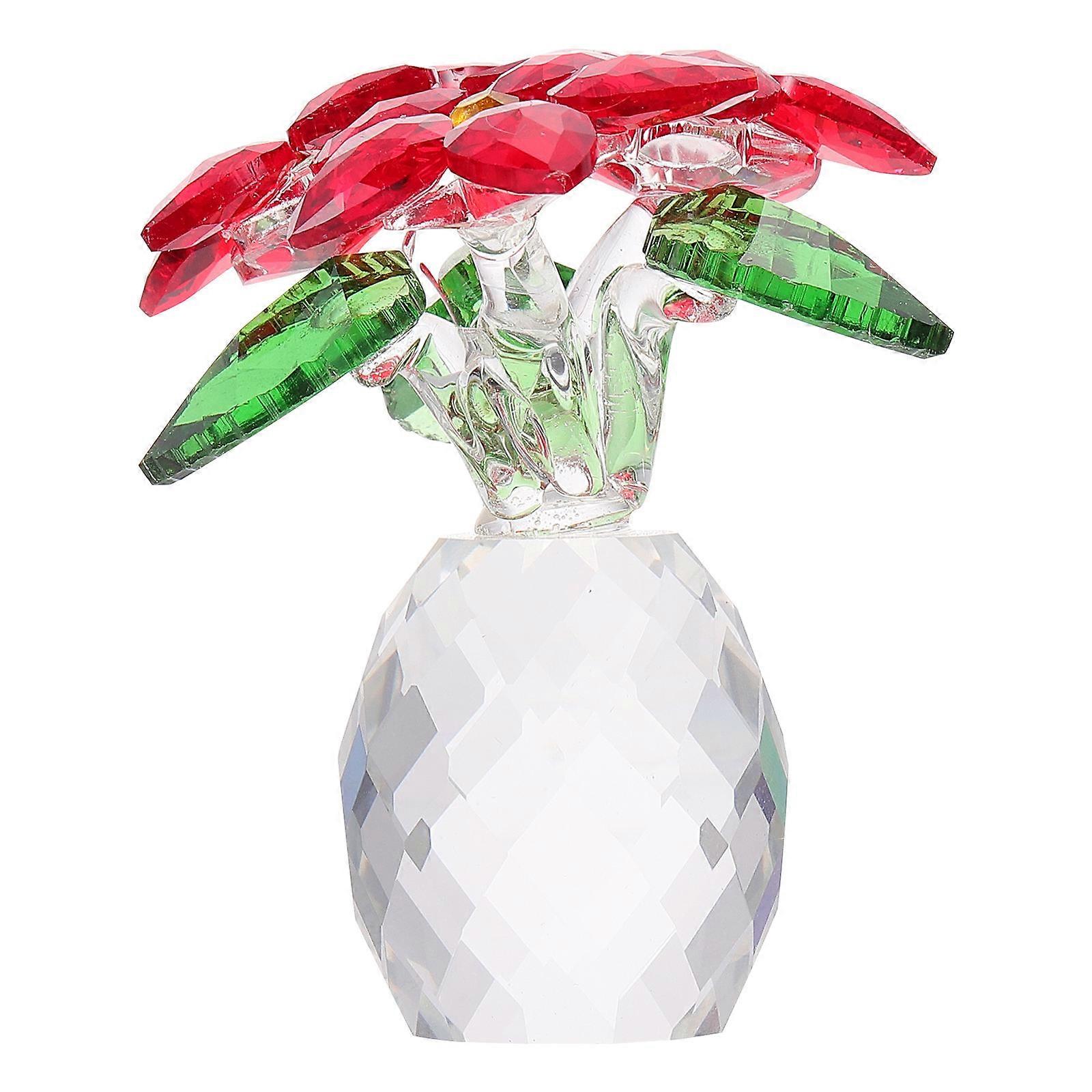 Vases Crystal Craft Adornment Pineapple Shape Compact Size Outdoor Scene Office Workers 1Pack
