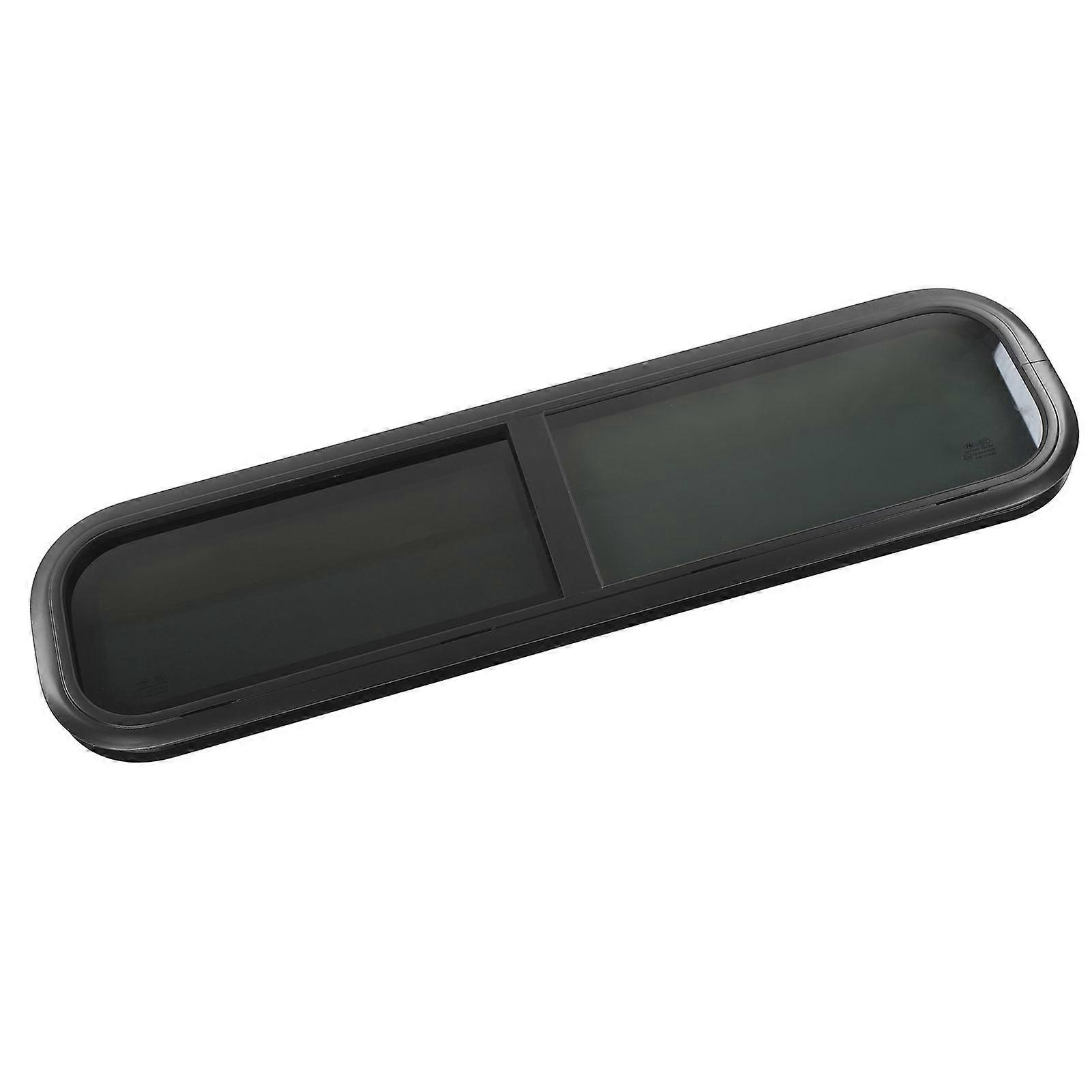 RV Window with Insect Net Horizontal Push Pull Round Corner Aluminum Alloy UV Resistant Window for Caravan Trailer