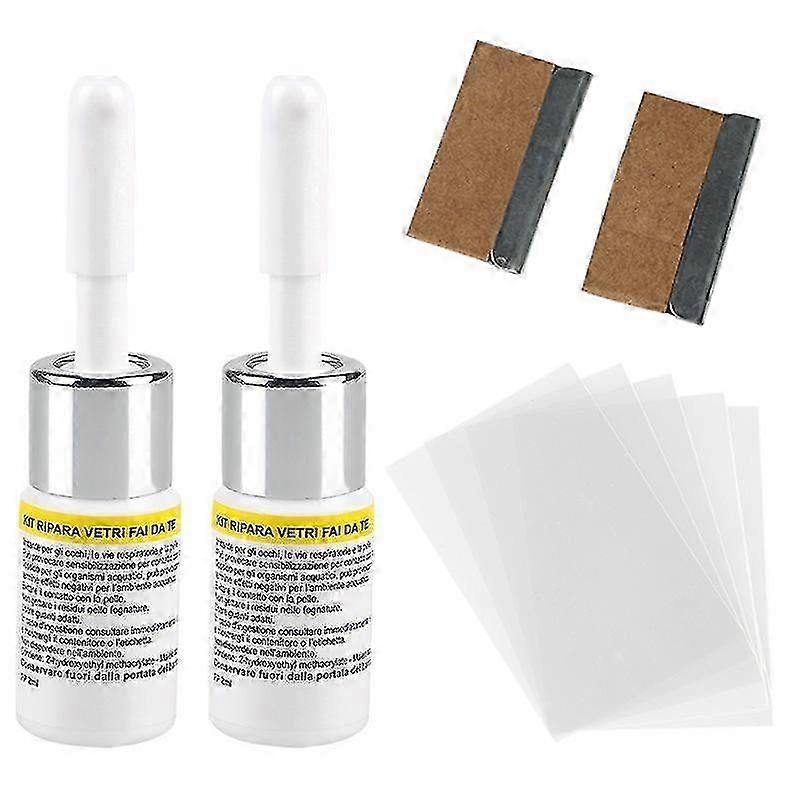 2pcs DIY Car Window Phone Screen Repair Kit Car Glass Scratch Repair Fluid Agent Set Nano Scratch Cr