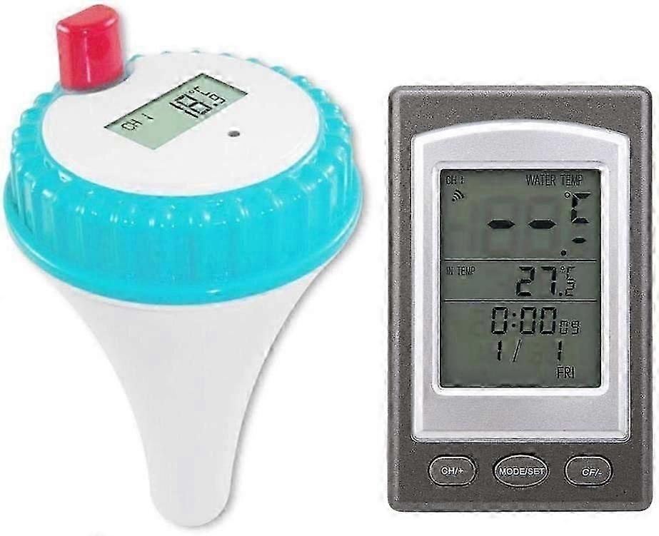 Wireless Thermometer, Wireless Digital Swimming Pool Temperature Floating Thermometer Water Gauge Swimming Pool Spa Bathtub