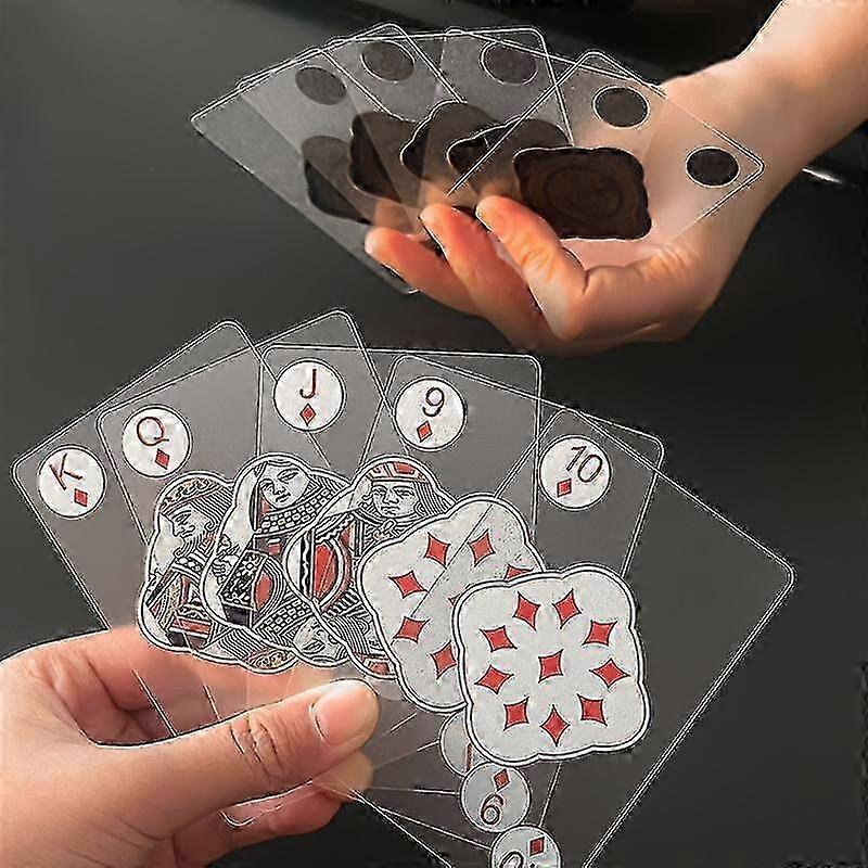 New Deluxe PVC Playing Cards - Transparent & Waterproof Design - Durable & Flexible for All Card Games and Parties