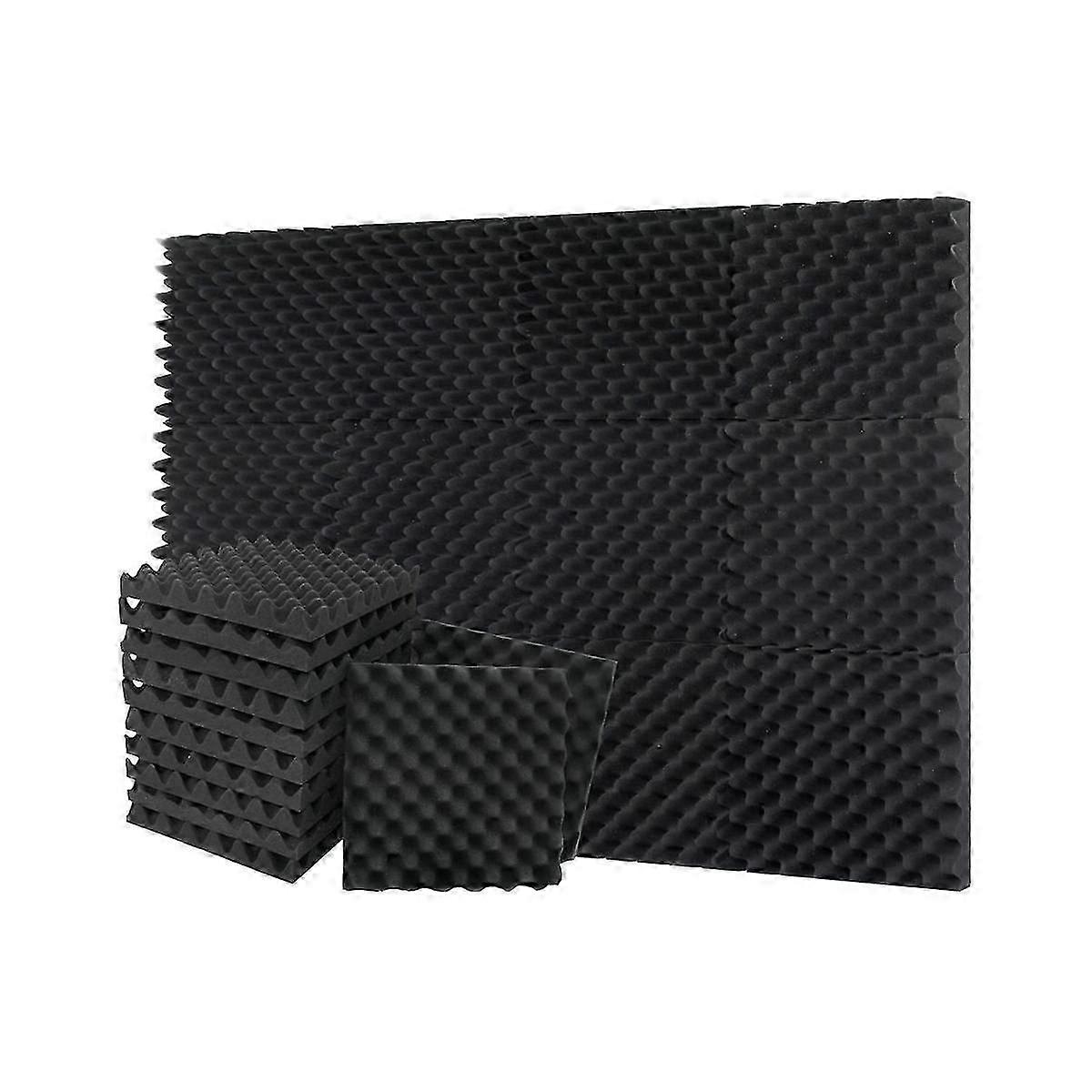 12 Pack Self-Adhesive Sound Proof Foam Panels, High Density Soundproof Wall Panels Egg Crate Sound