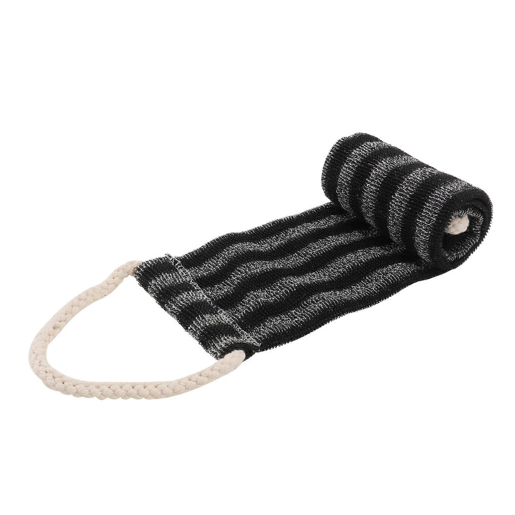 Extra Long Stripe Bath Scrubber Towel for Body Cleaning, Durable Shower Towel for Arms, Legs, and Back, Convenient Storage Design