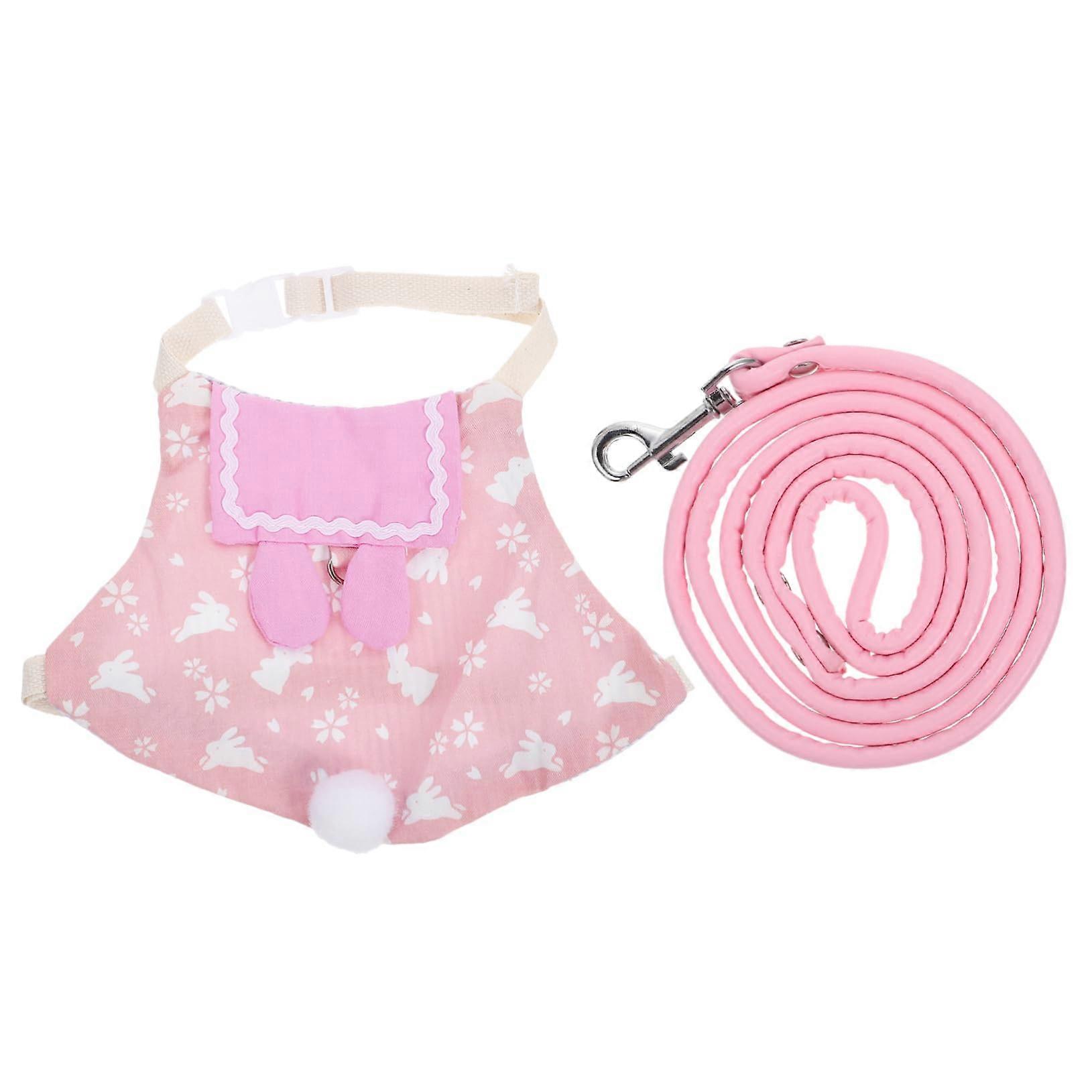 1 set of rabbit clothing with harness and leash, lightweight sleeveless design for pets, suitable for special occasions and comfort.