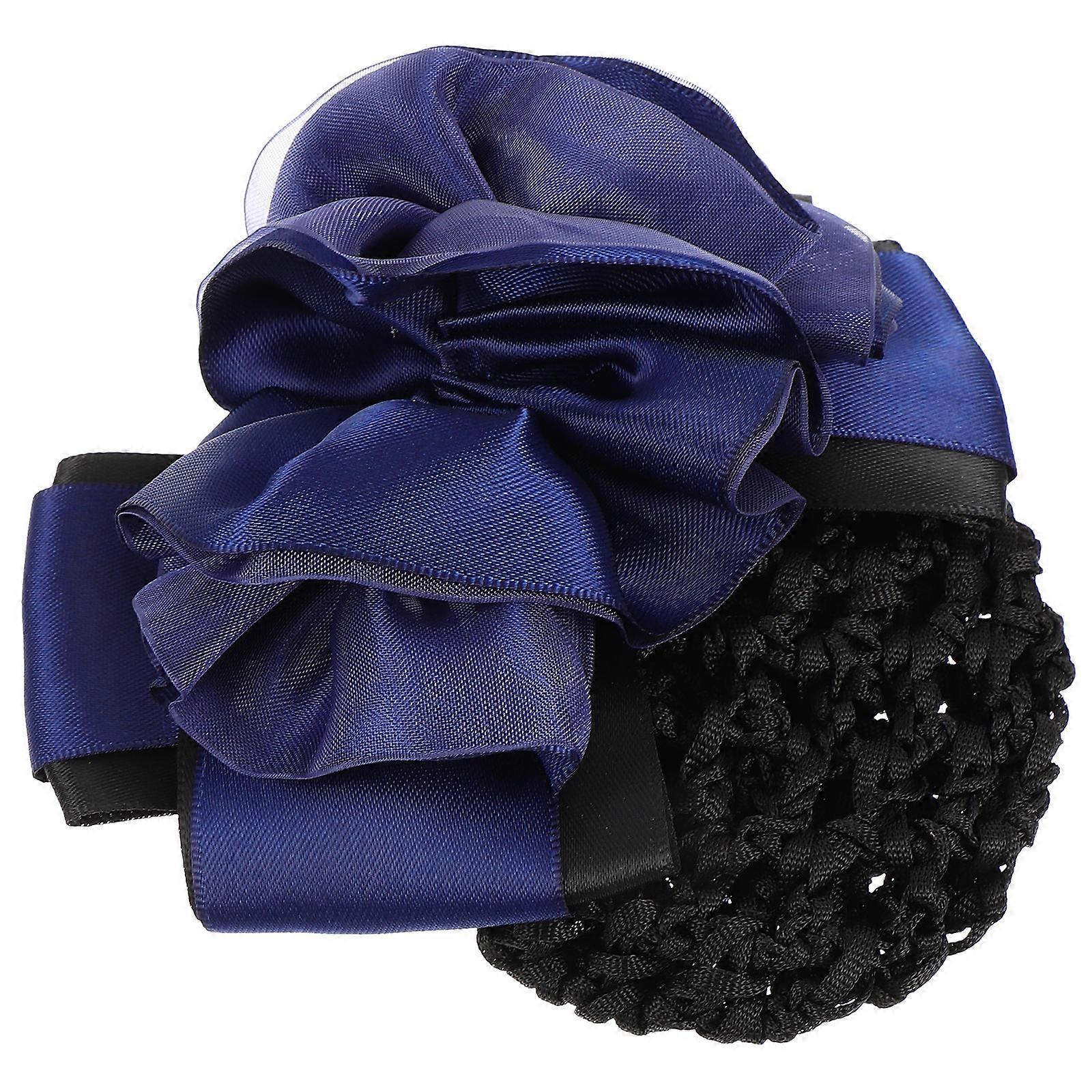 Hair Bun Net Clips Cloth Material for Ladies with Strong Clip 1Pcs