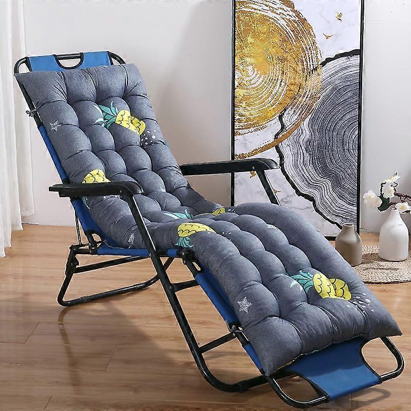 Cushion cover with tie, thick comfortable back cushion for garden lounger (Pineapple, 48x158cm)