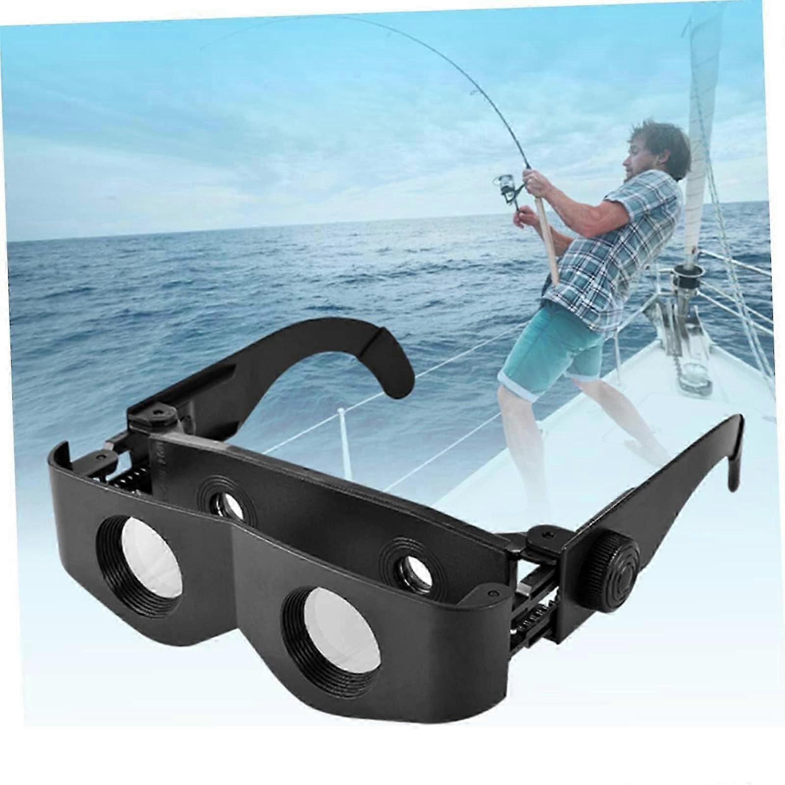 双眼鏡虫眼鏡望遠鏡、釣り用虫眼鏡メガネヘッドバンド着用