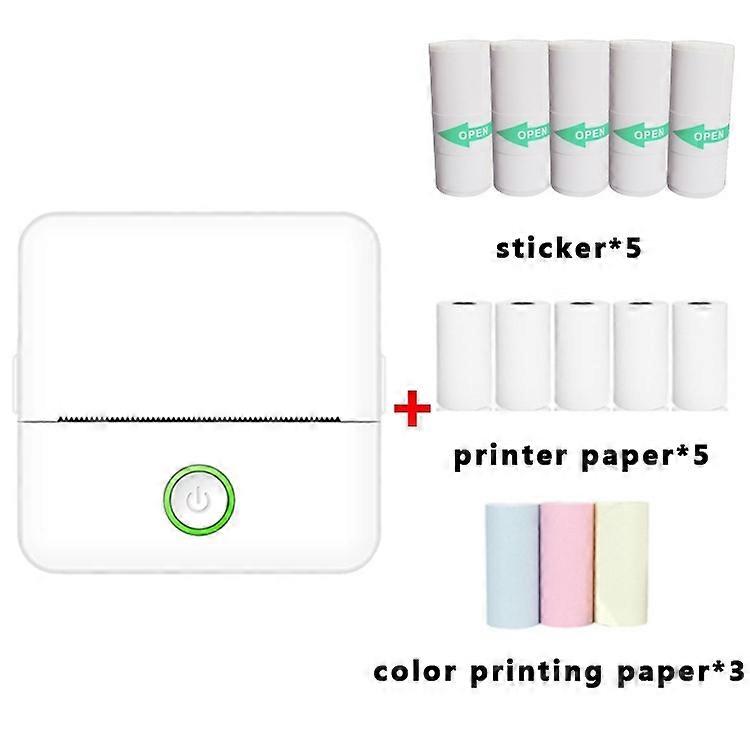 X6 200DPI Student Homework Printer White 5 Printer Papers+5 Stickers + 3 Color Papers