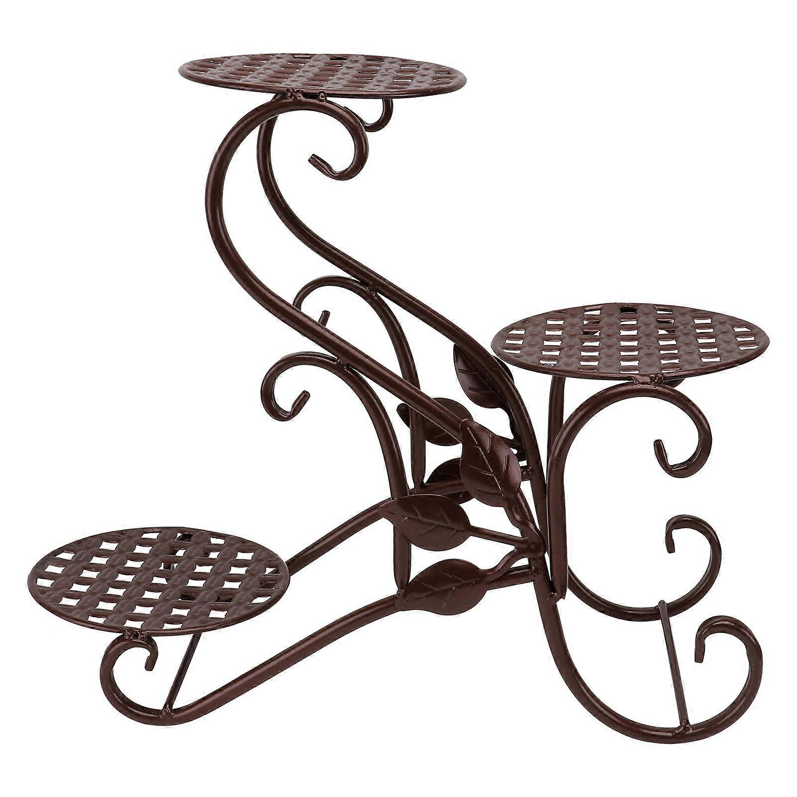 Masteelf 1Pc Multilayer Flowerpot Rack Decorative Shelf for Succulent Pots