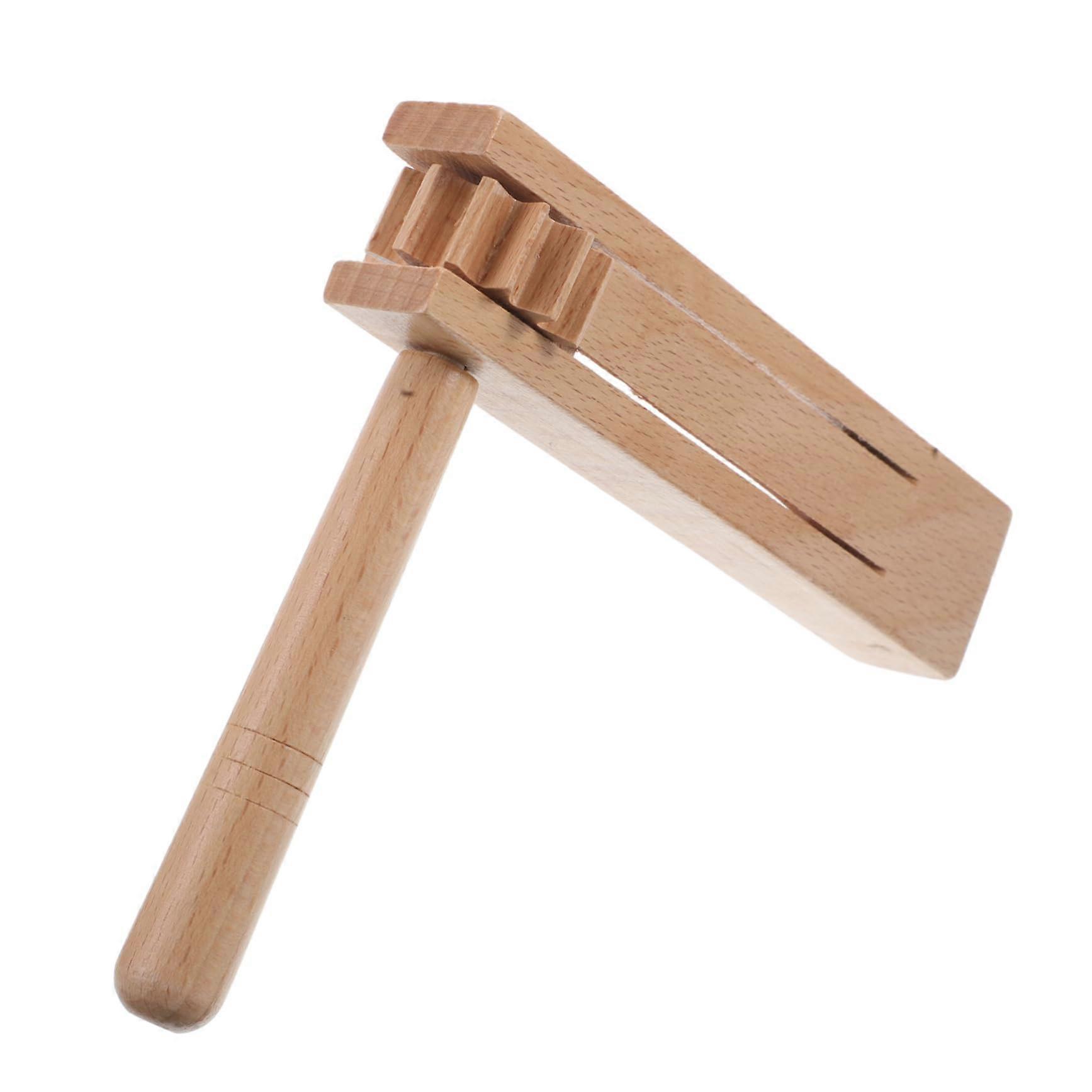 Traditional wooden toy musical instrument rattle noise maker for toddlers play party fun