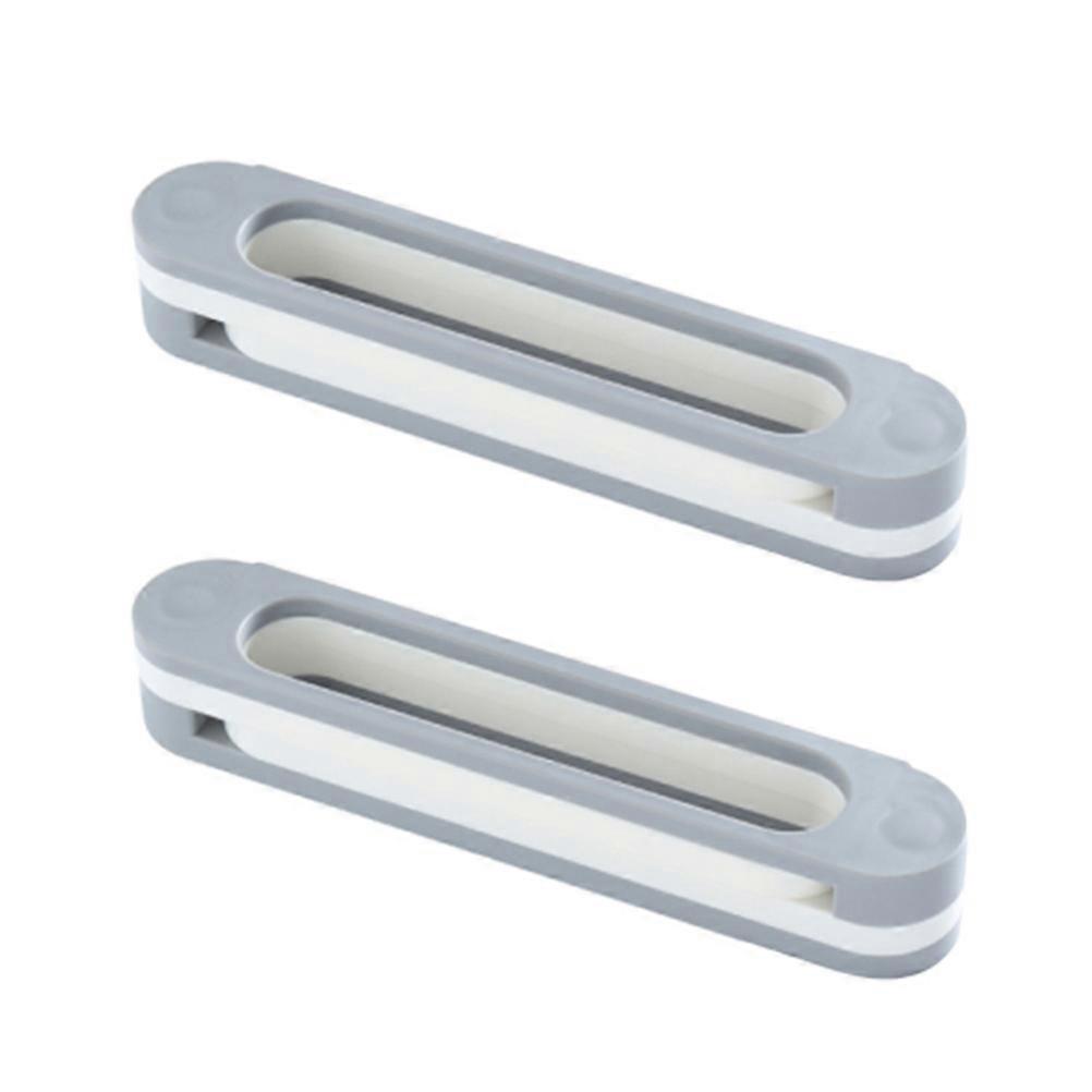 Wall-Mounted Shoe Rack Foldable Bathroom Slipper Storage Holder Rectangular Space-Saving Grey 28.5x5.5x4.5cm 2Pcs