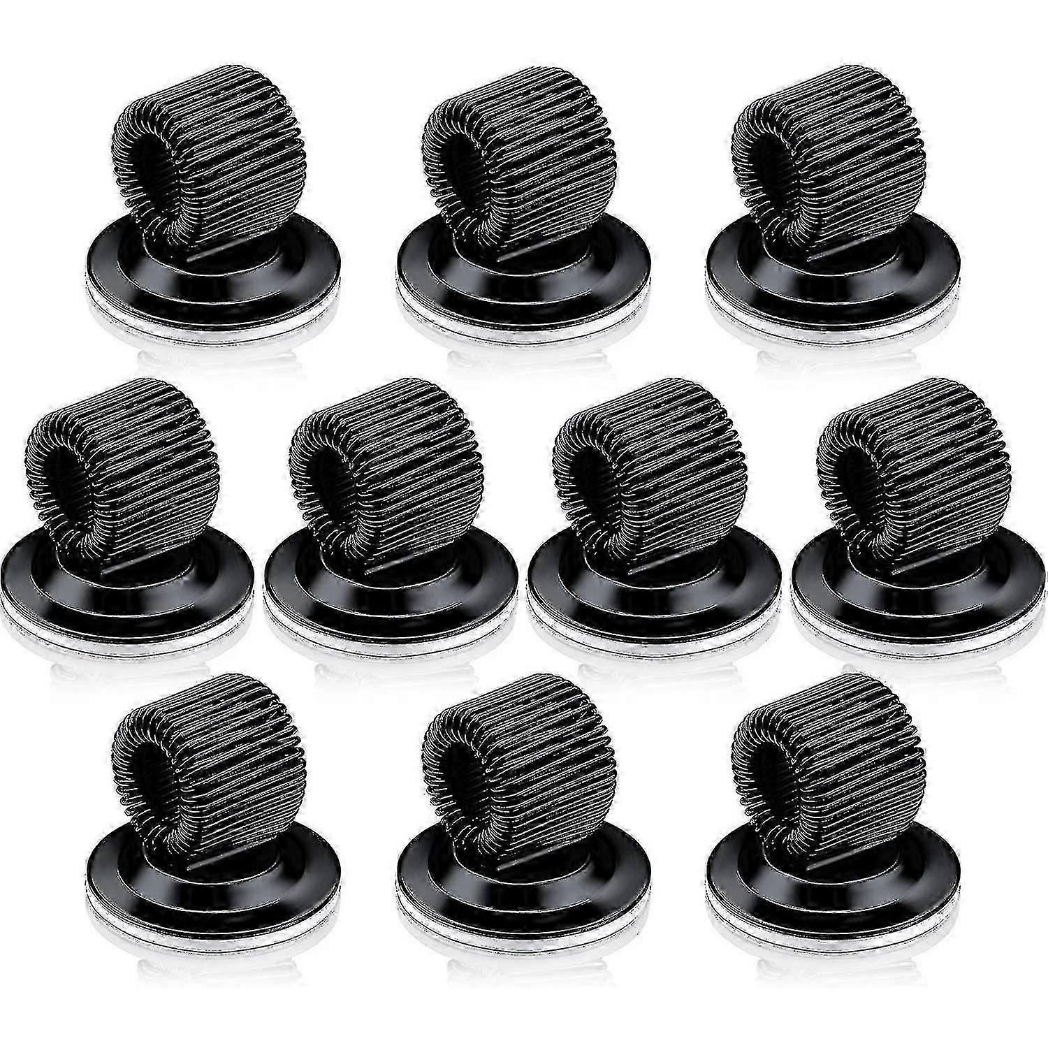 10 Pack Pen Holder Clips Steel Pen Holder Self Adhesive Pen Clips With Adjustable Spring Loop For Re