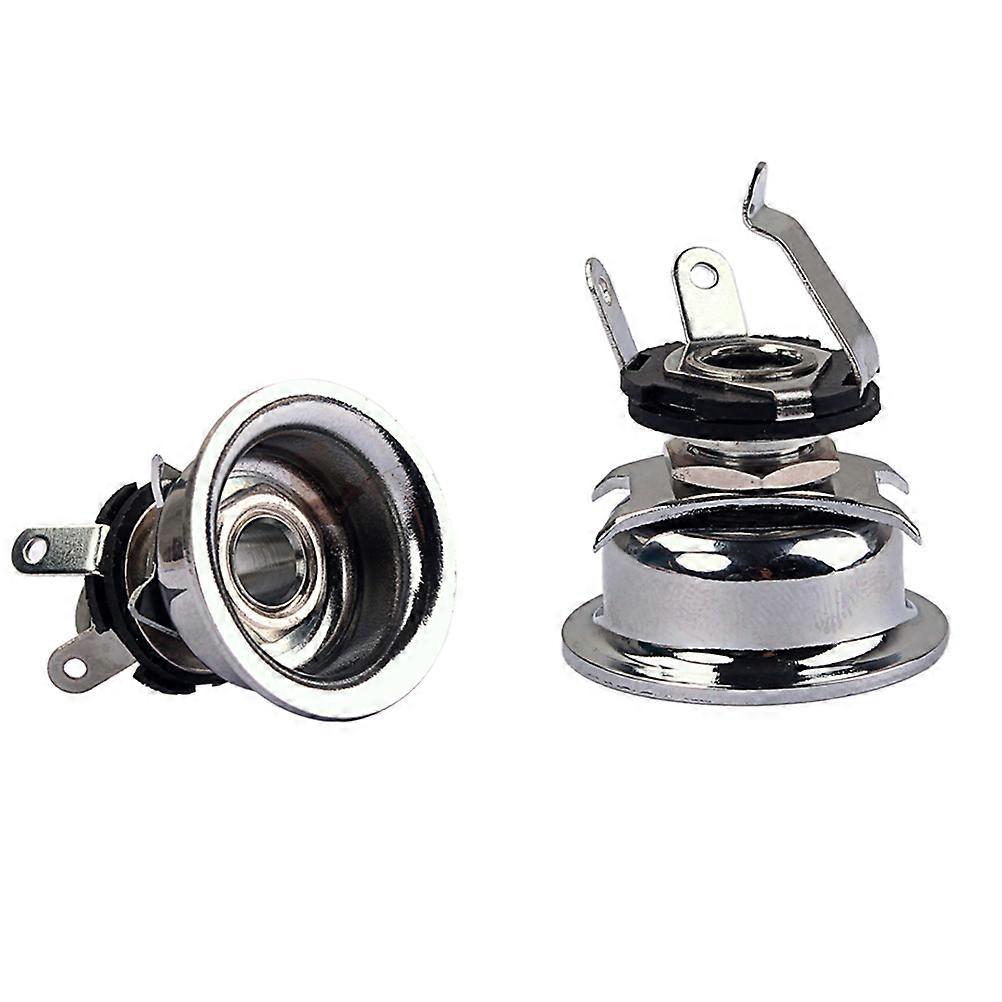 Guitar Input Jack Socket Plate For Tl Electric Bass Guitar Parts Silver 6.35mm Output Jack 1Set