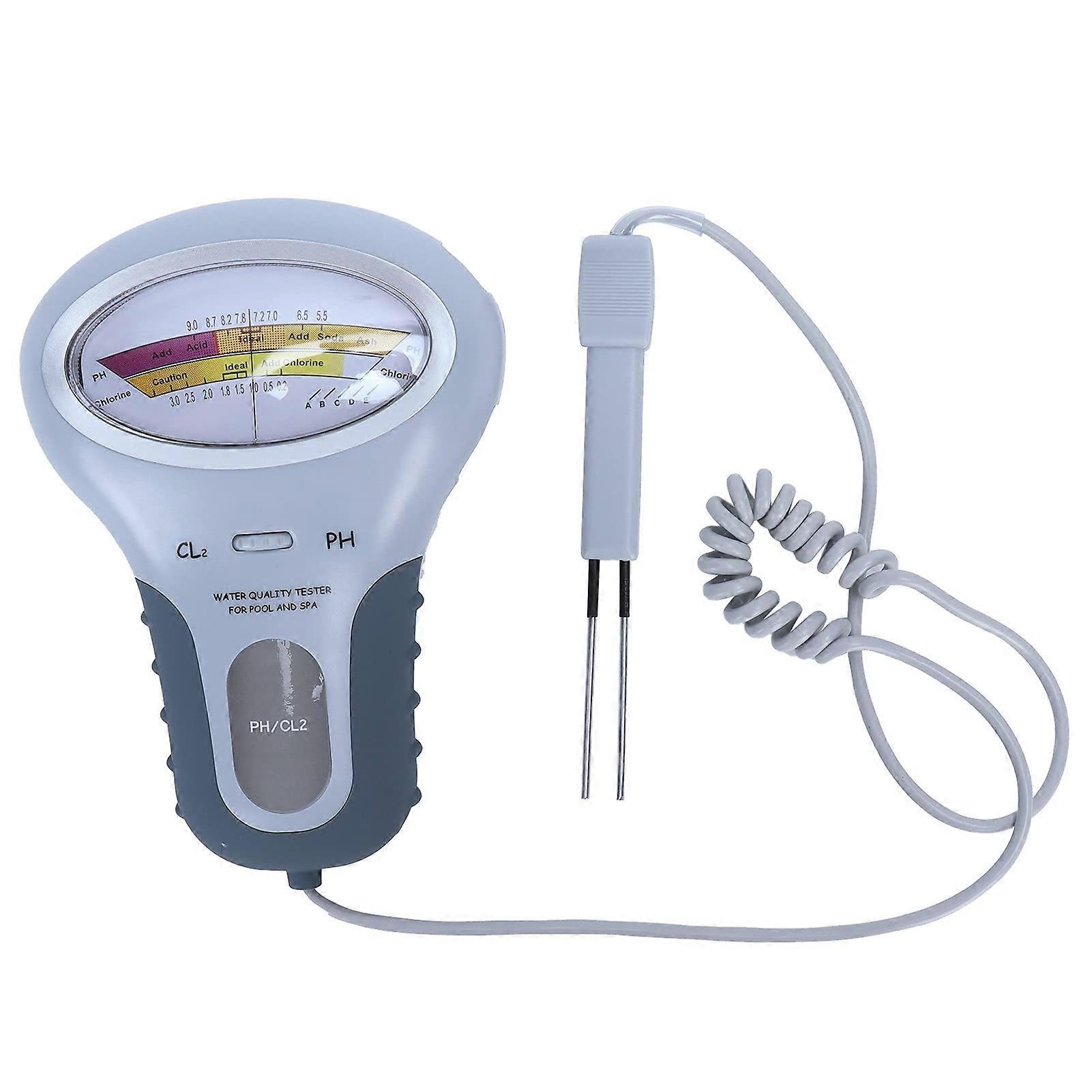Water Quality Meter 2In1 pH and Cl2 Tester Portable for Aquarium Pool Spa Drinking Water