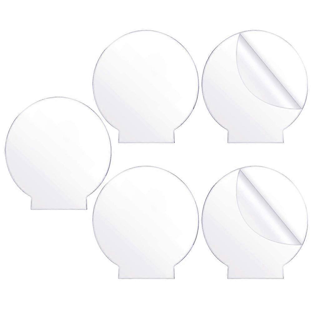 5 Pieces Transparent Acrylic Light Plate for Decor Simple LED Display Stand with Excellent Wear