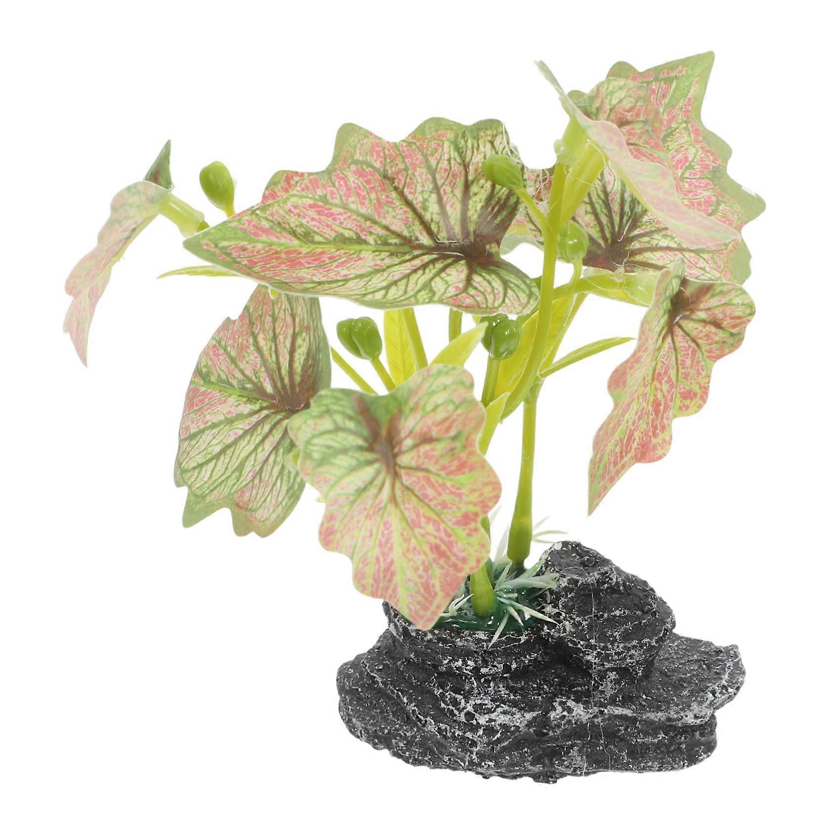 Realistic Artificial Plant for Bearded Dragons, Turtles, and Crabs
