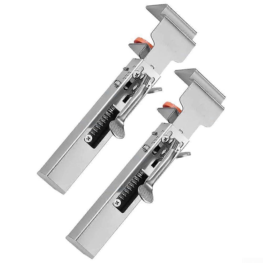 Adjustable Drawer Mounting Clamp, Stainless Steel Drawer Front Clips, 2mm Thick Head, Cabinet Installation Tool