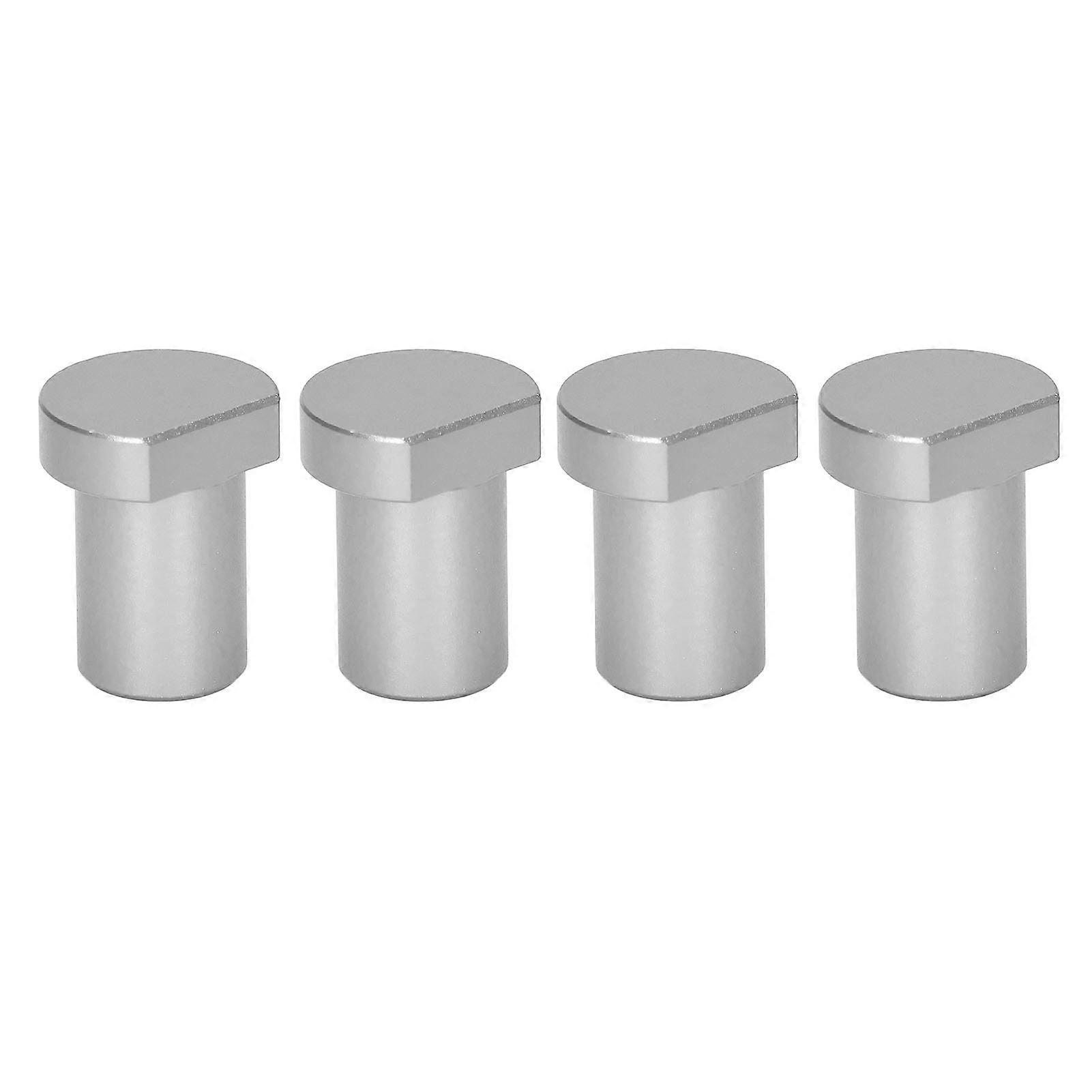 4PCS Woodworking Desktop Limit Blocks Multifunctional Workbench Peg Brake Stops 20mm Diameter Silver 