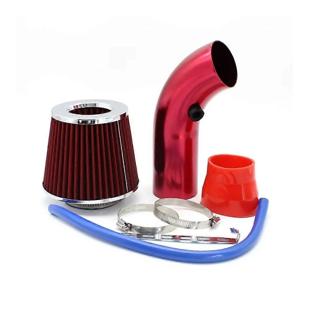 Air Filter Motorcycle 76 mm Universal Aluminum Intake Pipe Filter Red Stack Carburettor Compatible with Various Models