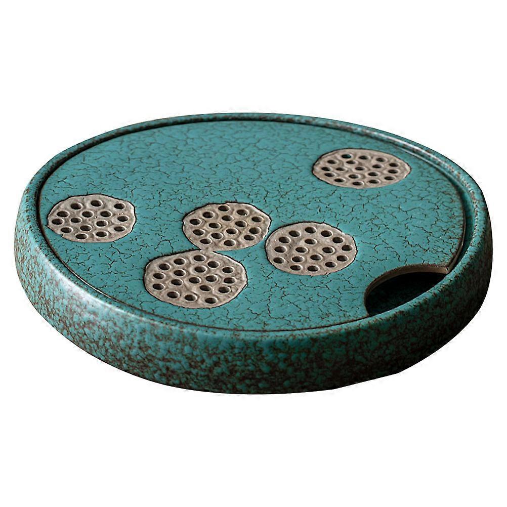 Ceramic Tea Tray Drainage Feature Modern Luxurious 31X31X4.5cm 1Set