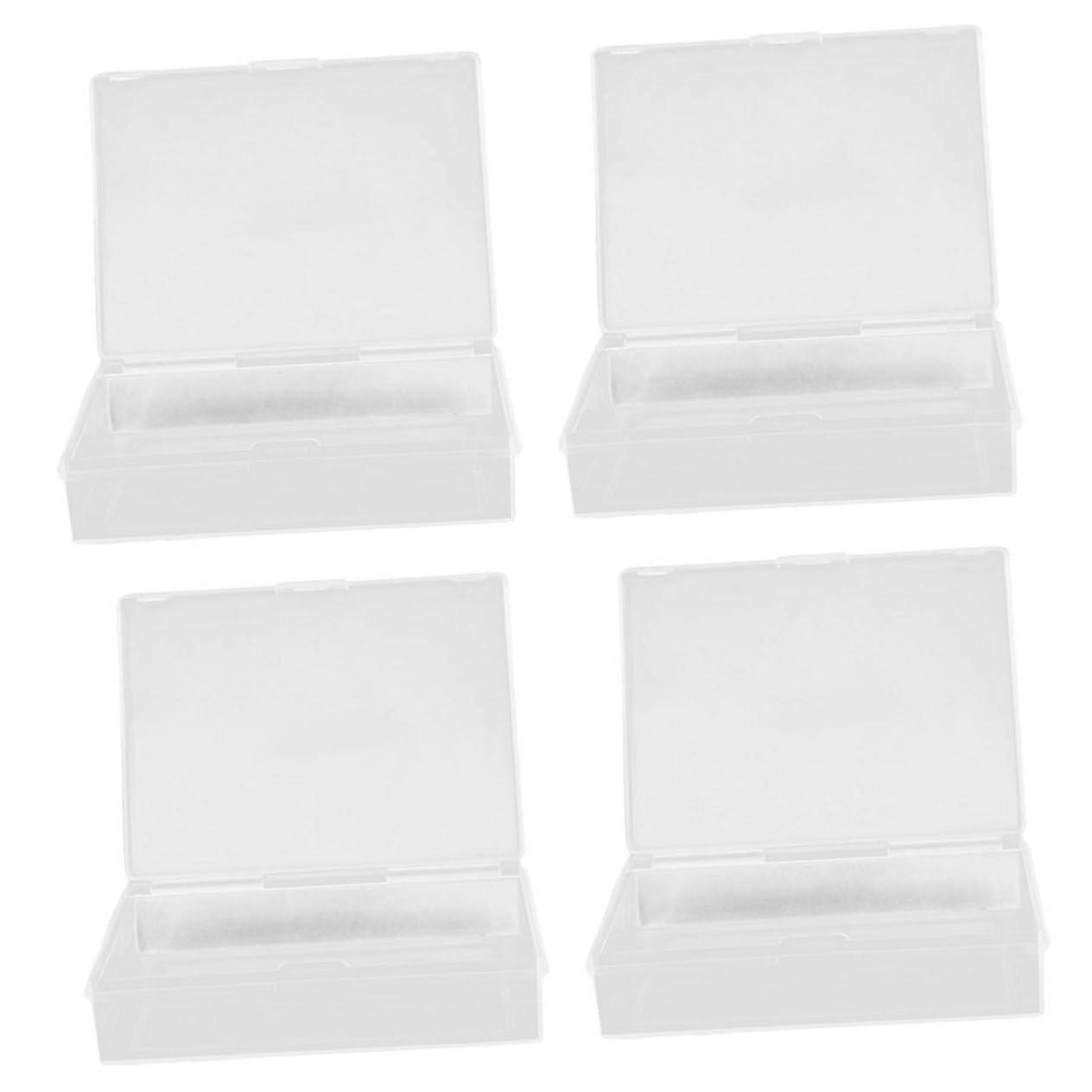 Storage Boxes for Cards - 4-Pack Plastic Card Game Organiser, Greeting Card Holder, Playing Card Case and Trade Container