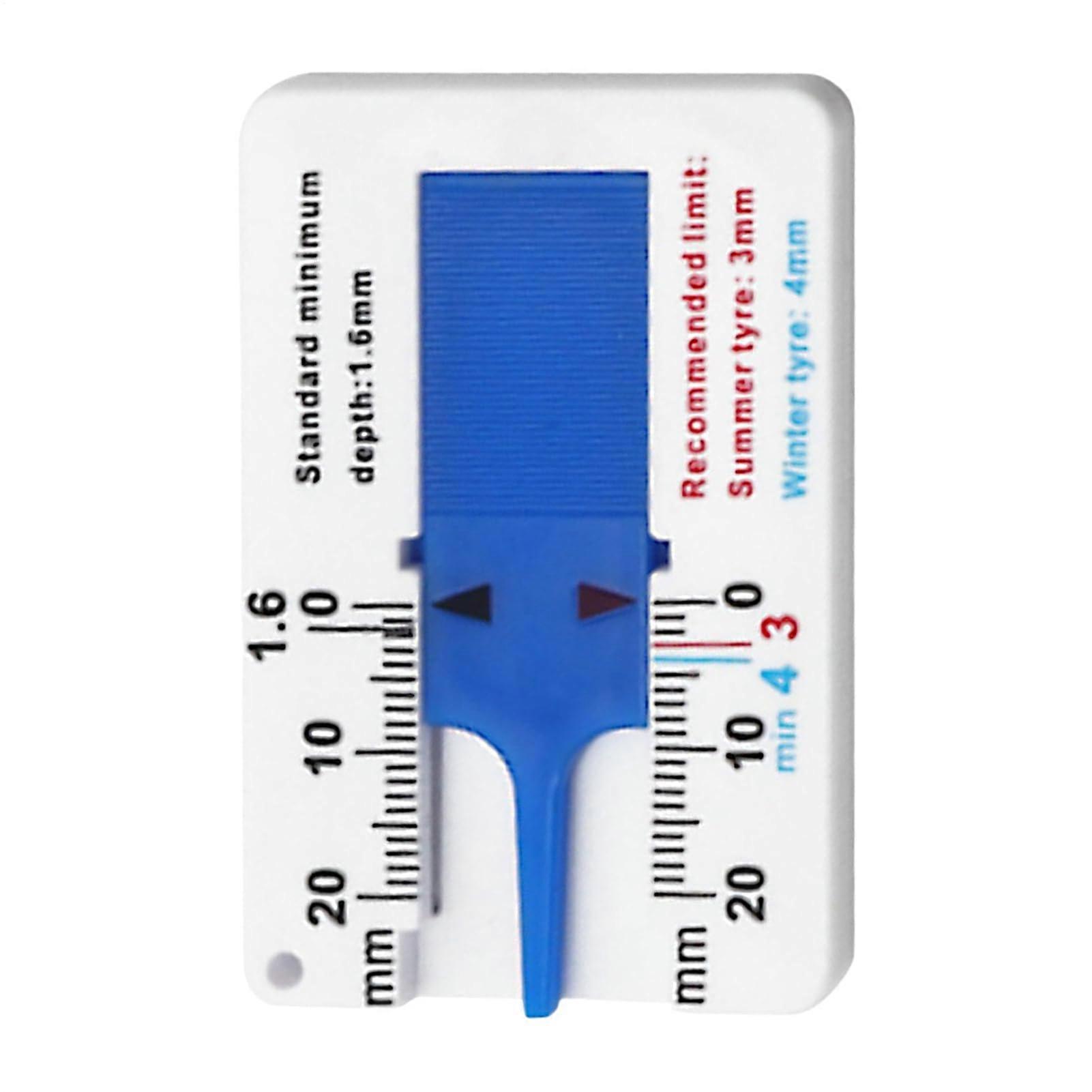 Tread Depth Gauge 020 mm Tyre Depth Gauge Tool Tread Depth Gauge Portable Depth Caliper Tread Depth Gauge Blue