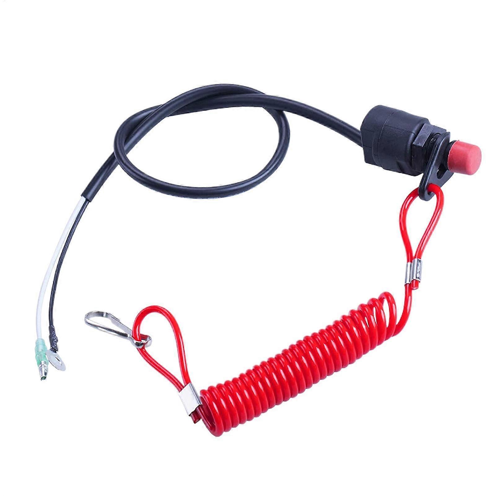 Snowmobile Emergency Lanyard Switch, Marine Emergency Cut-Off Switch | Durable Flexible Key Switch for Powersports