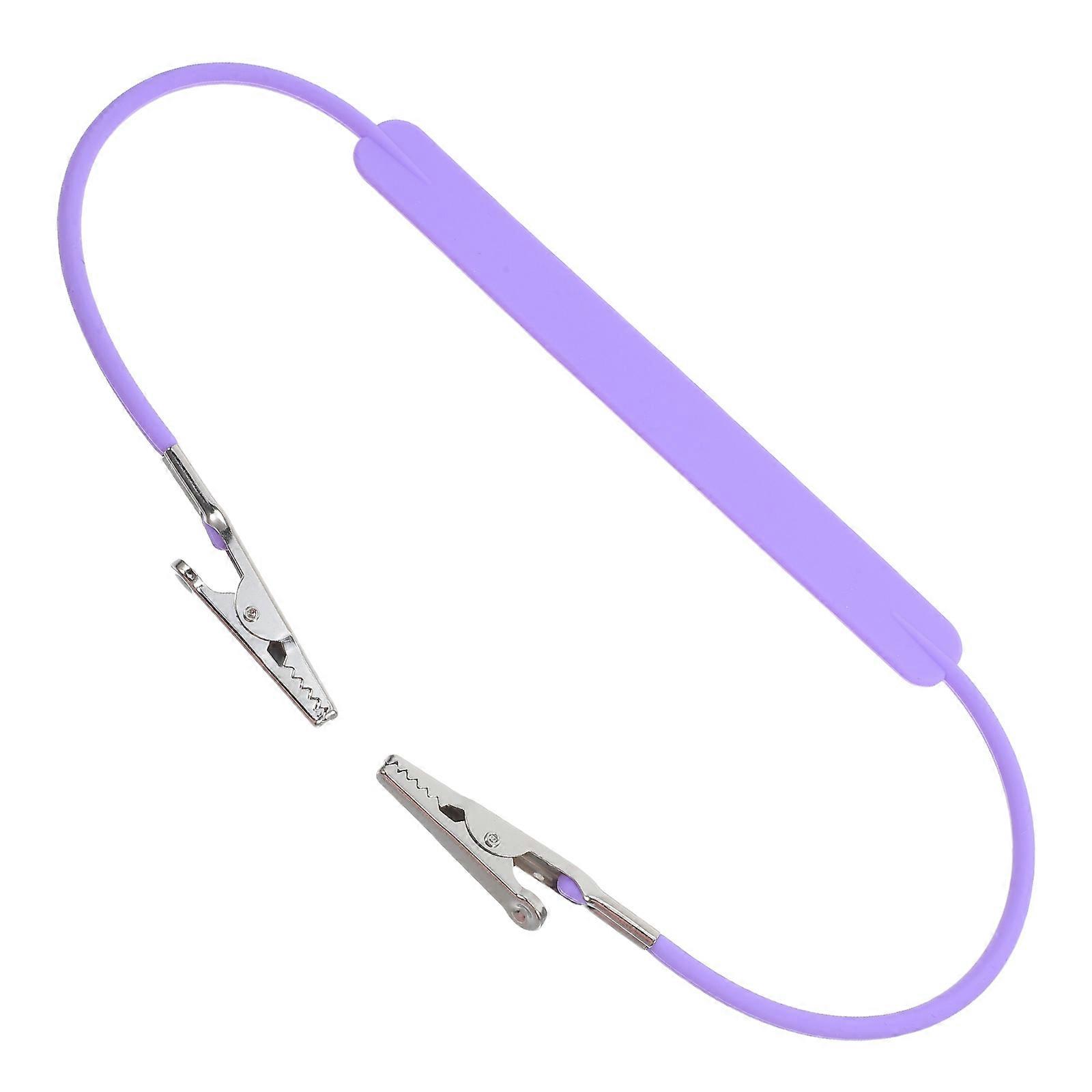 Durable Metal Scarf Clips with Soft Silicone Grip for Women Violet Color Dual Head Design Efficient Use