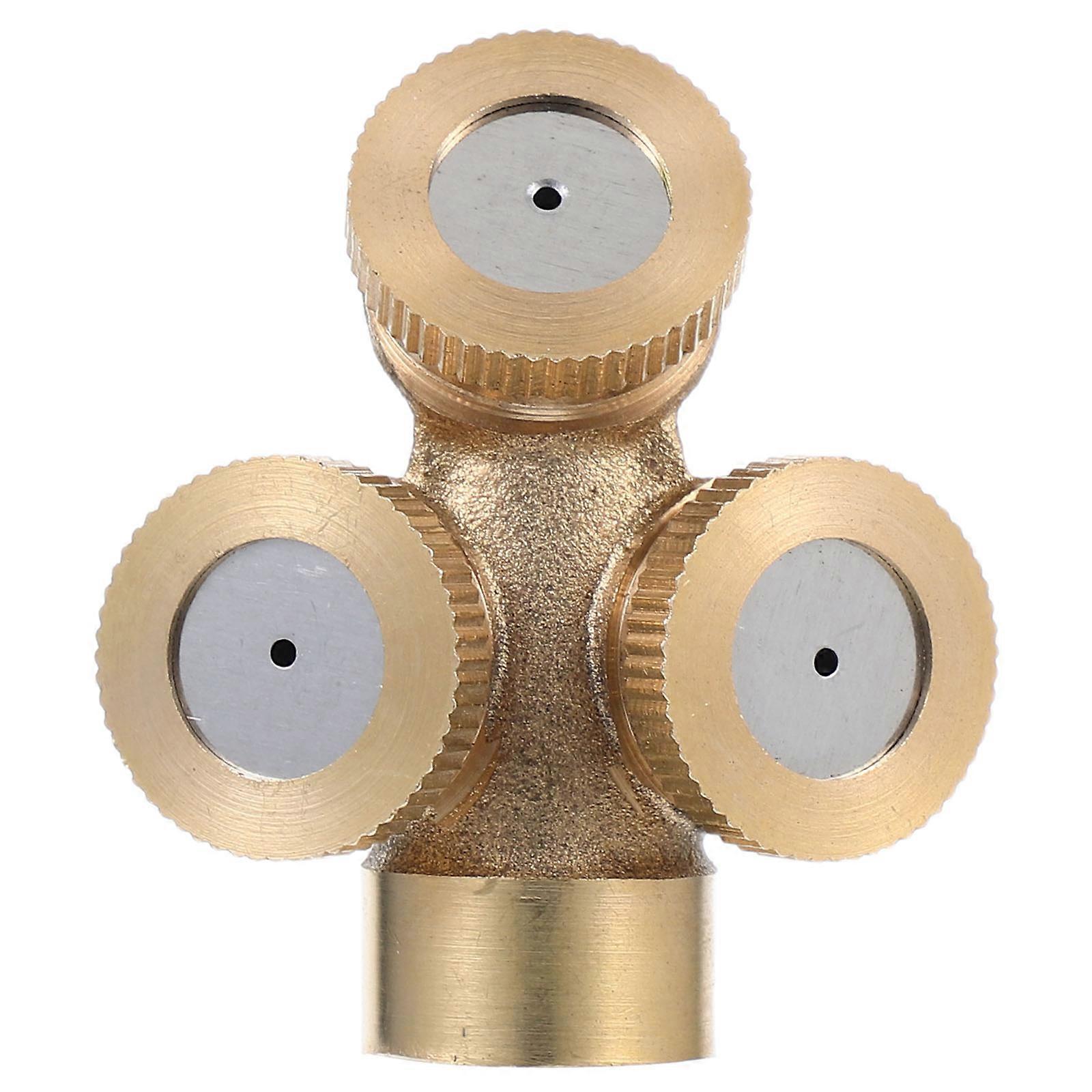 Adjustable Copper Atomizing Nozzle High-Pressure Sprayer Nozzle Outdoor Use Round Shape Excellent Mist Effect For Even Spraying 1Pack