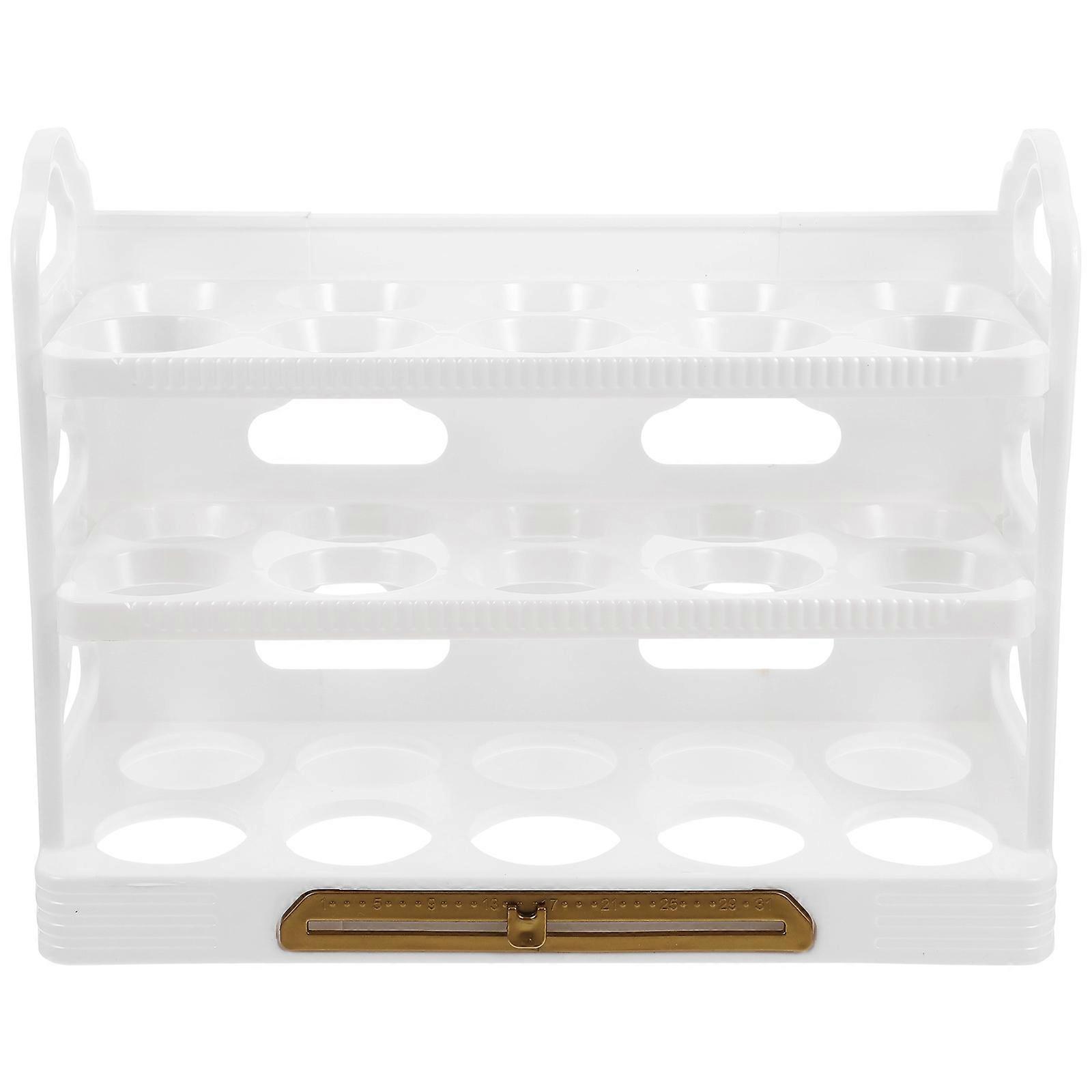 Household Egg Container Egg Tray Kitchen Countertop Large Capacity 3 Layer PP 1Pcs