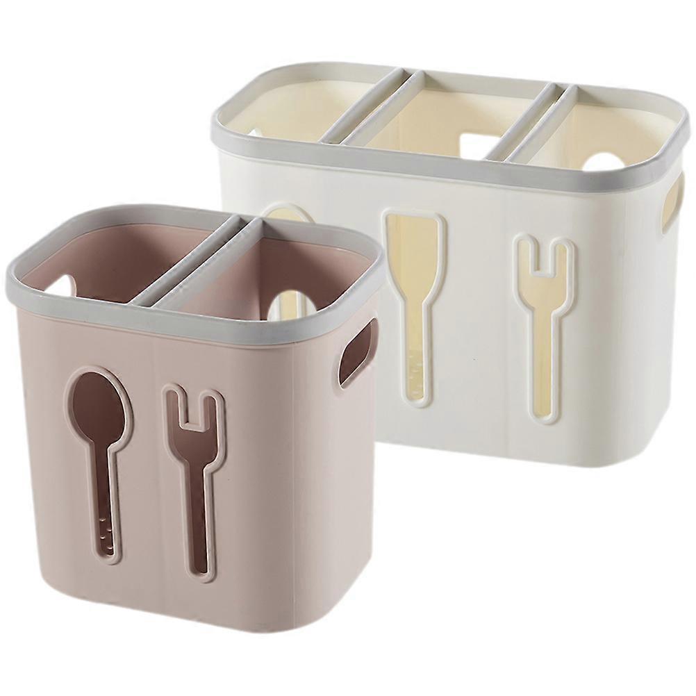 Utensil Container Dinnerware Basket Home Organization Rectangular 15x14x11CM Practical Kitchen Tool 2Pcs