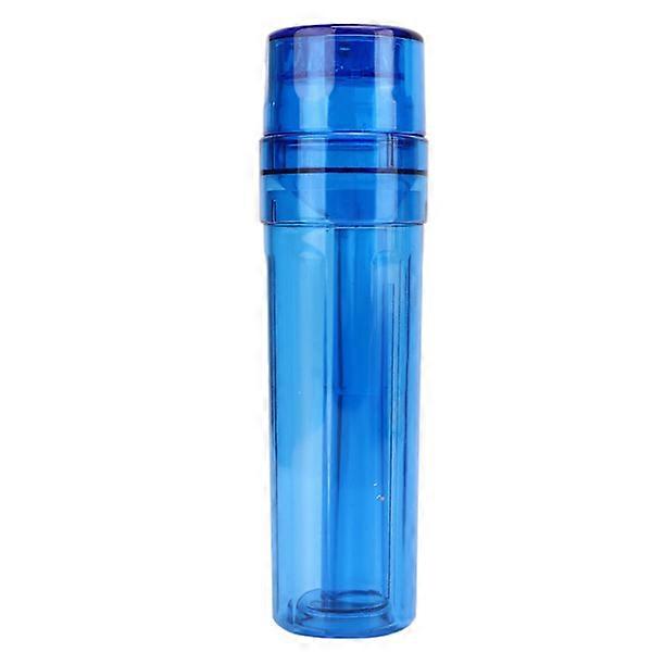 Herb Grinder Transparent Design Portable Small Washable Detachable Spice Crusher Home Spice Grinding Blue