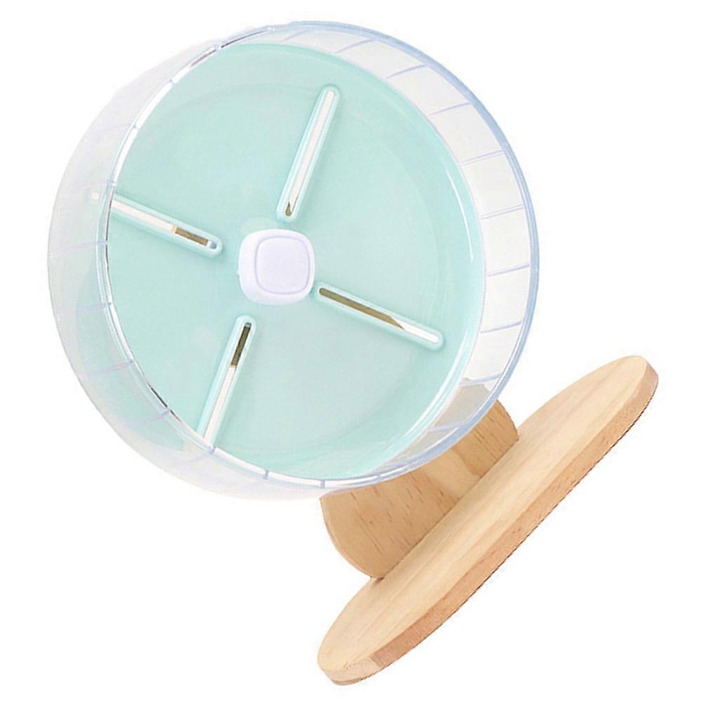 Blue Silent Hamster Wheel for Pet Playing Stable Base Design Suitable for Squirrels Bears Hedgehogs 1 Set