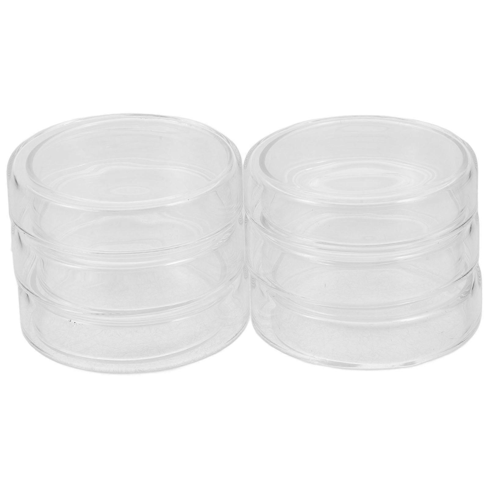 Lab Cell Tissue Petri Dishes 6Pcs Transparent For Experiments Round Shape High Temperature Resistance