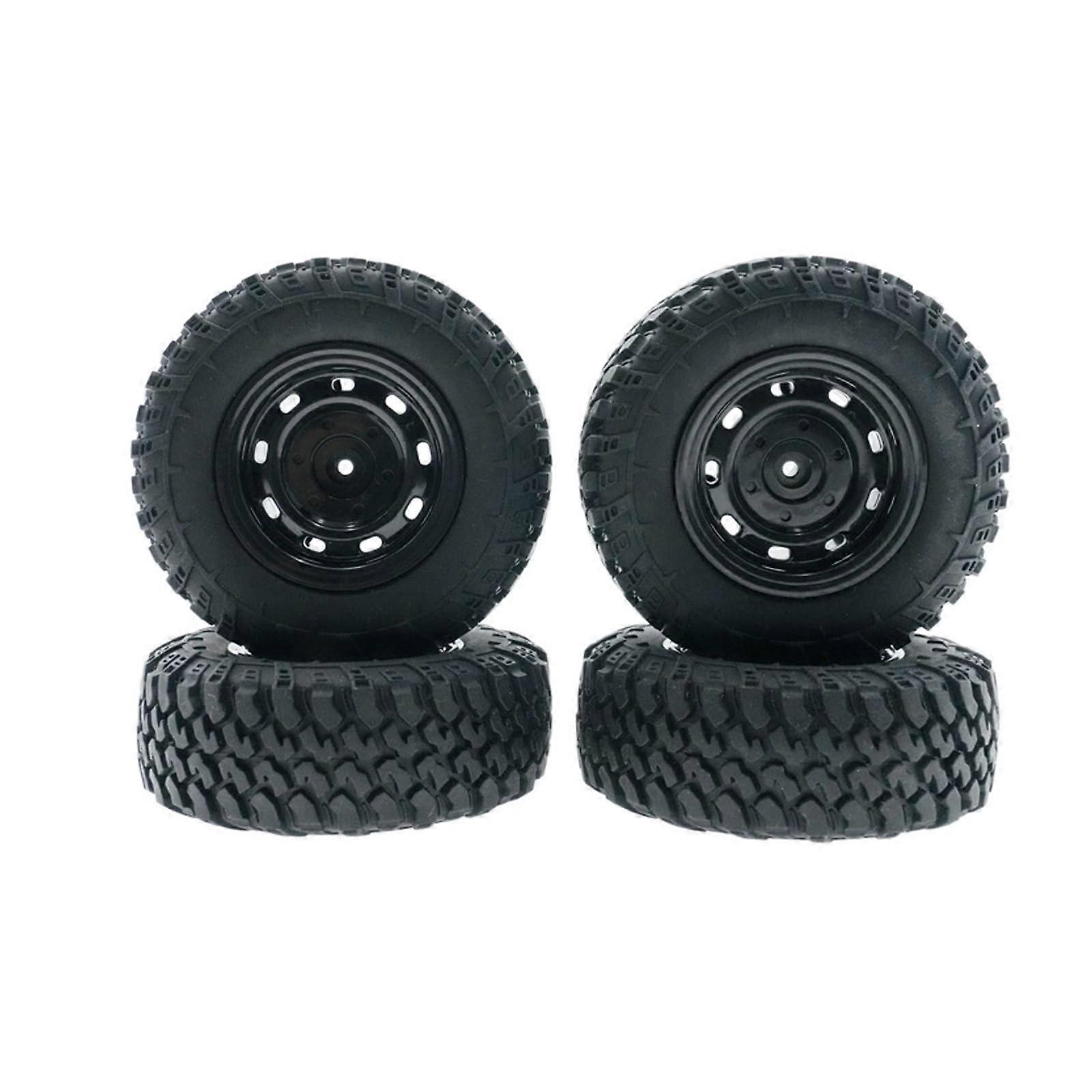 Set of 4 Model Car Tyre and Wheel Hubs Set Modified Kits for MN90/MN98/99S Model to Improve Ability and Ensure Stability