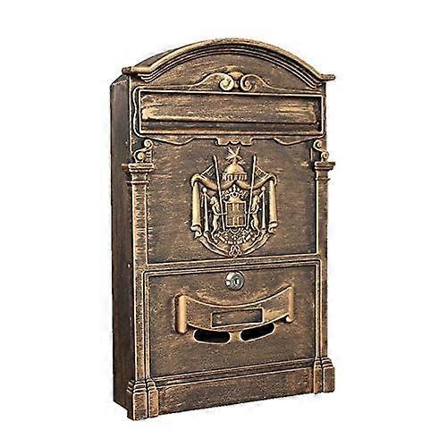 Mailboxes Wall-Mounted Locking Outdoor Galvanized Metal Mailbox With Key Large Capacity Modern Design