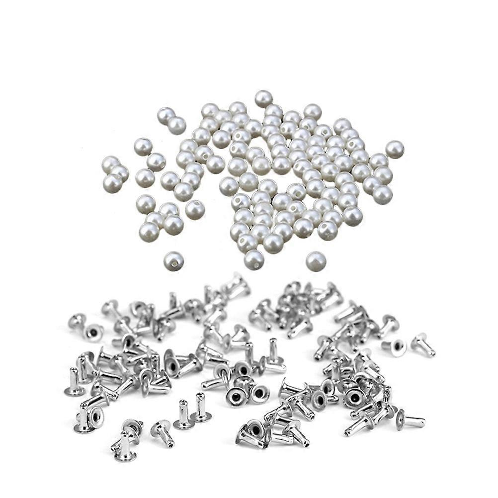 أقراط لؤلؤية بيضاء للنساء مع لؤلؤ مستدير ومسامير رائعة مثالية لأي مناسبة مقاس 8 مم