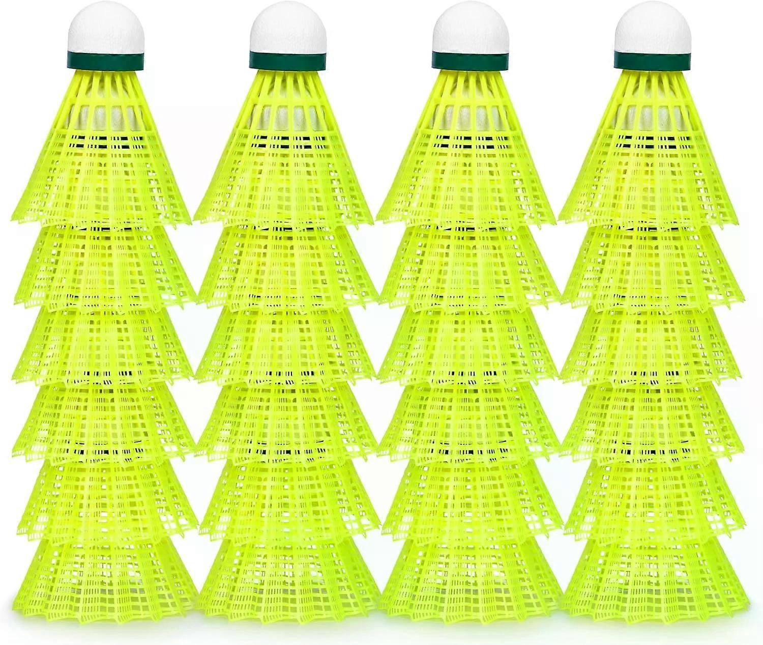Badminton Shuttlecocks, 24Pcs Nylon Birdies with Stability & Durability