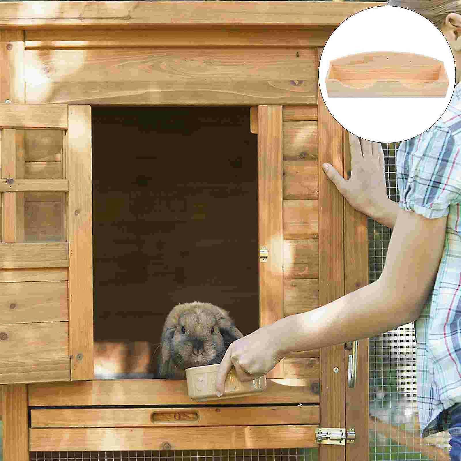 兔子干草食物喂食器托儿所木制干草架草架碗