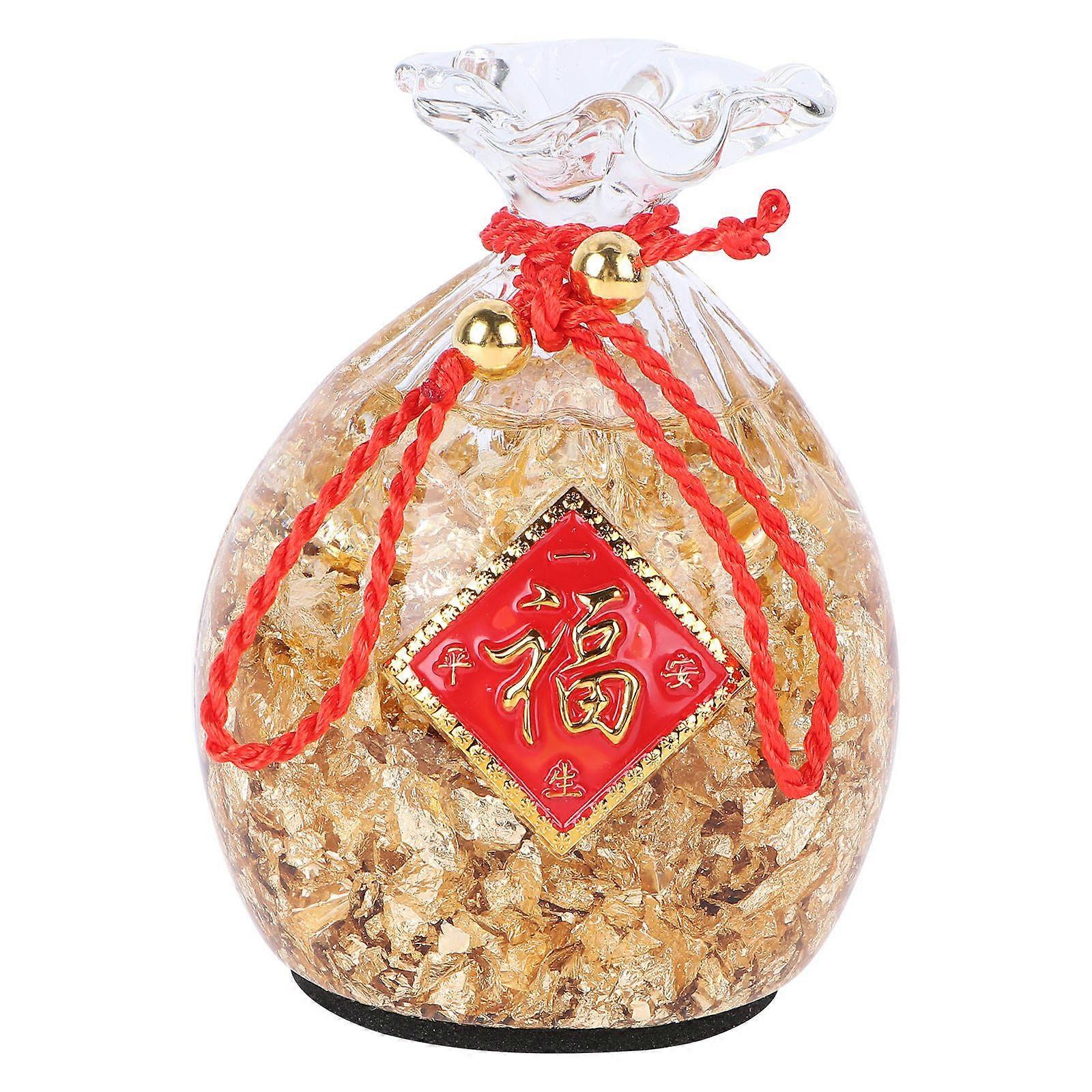 Unique Bag Shaped Crystal Desktop Ornament Ideal For Home Decoration With Compact Size Of 2.8*2.8*3.9in 1Pcs