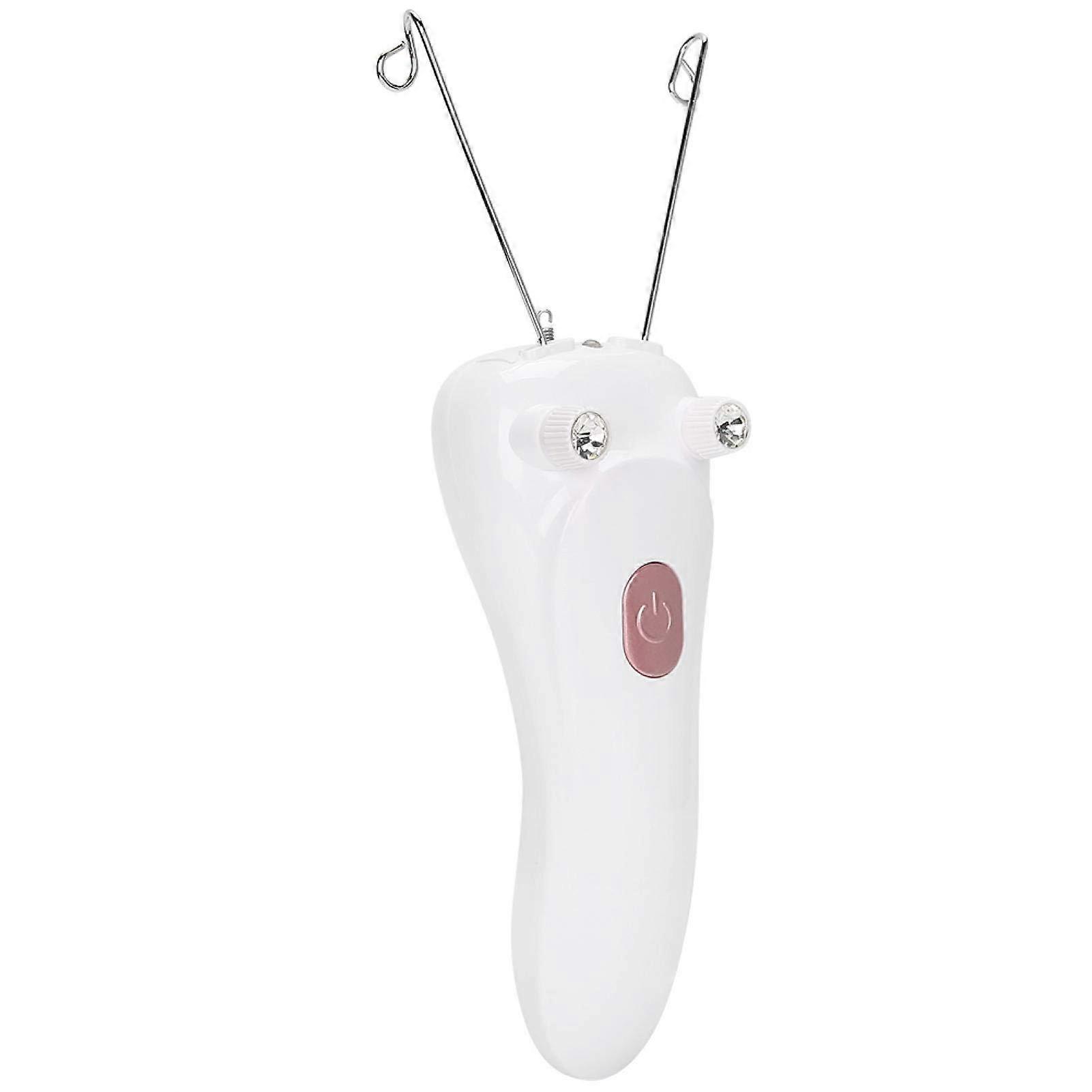 Electric Hair Removal Epilator with Threading Technology, Cotton Thread Epilator for Facial Hair Removal on Lips and Cheeks (Pink)