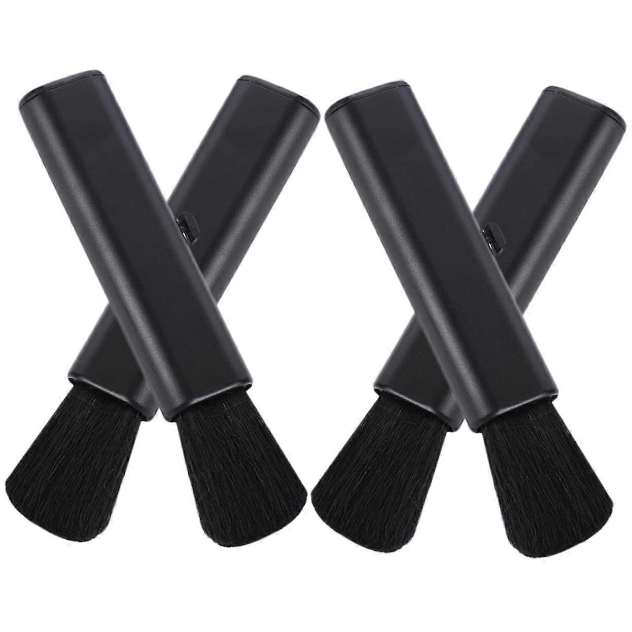 Keyboard Cleaning Brush 4-Piece Antistatic Keyboard Brush Set For PC And Laptop Ergonomic Design Portable Black