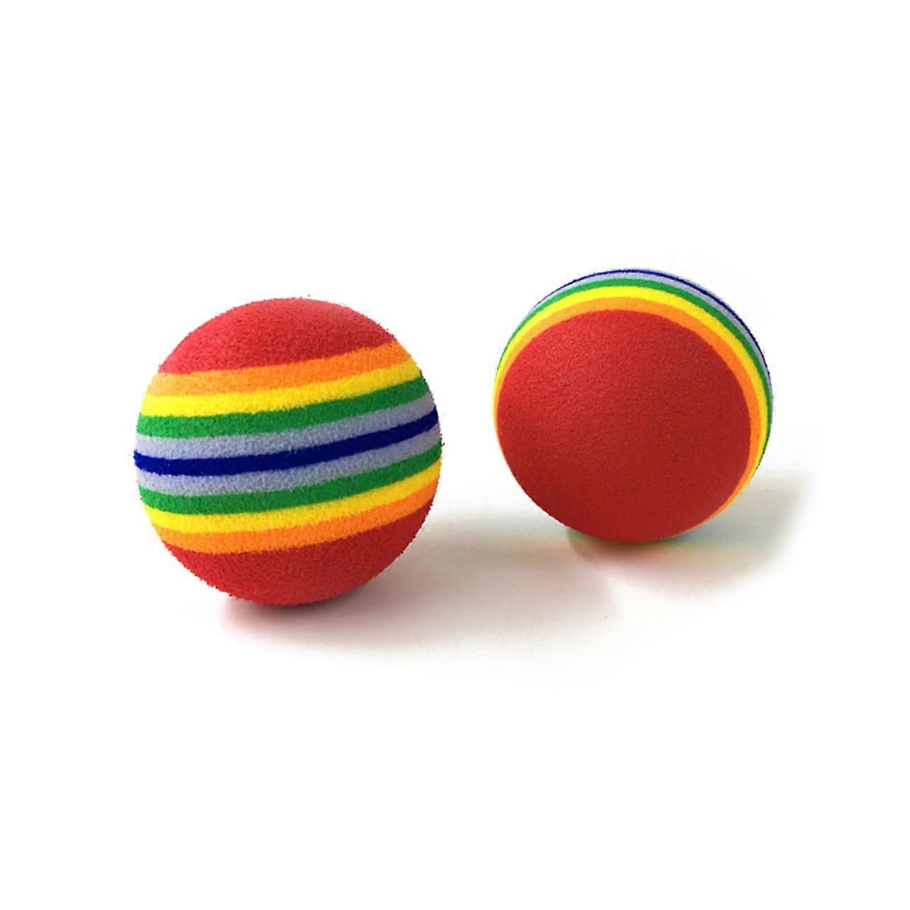 12piece Eva Rainbow Balls Interactive Dog Toys for Puppies Chew Ball for Training and Outdoor Play Fun